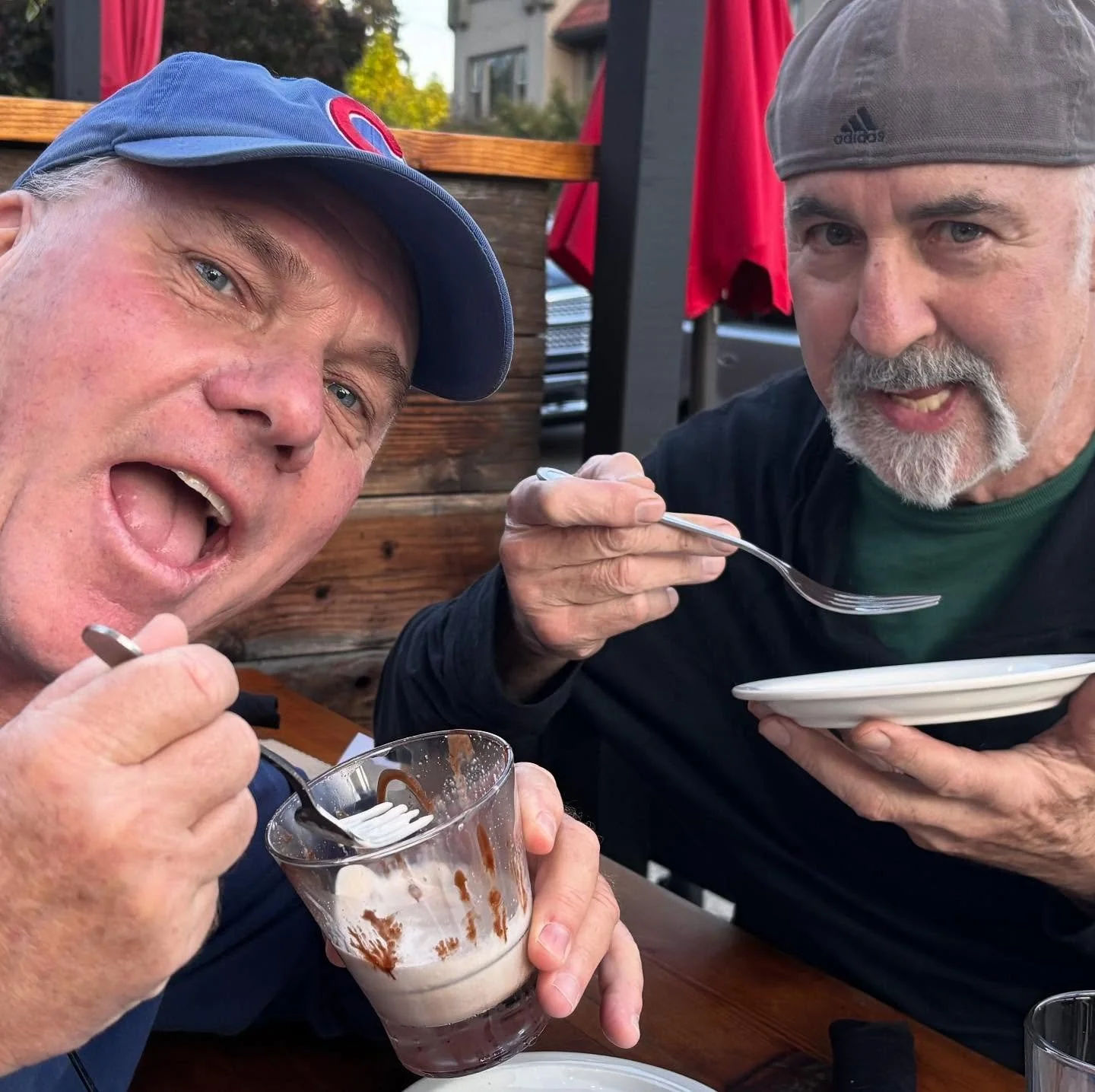 just a couple of hooligans hanging out at the Forge in Berkeley.