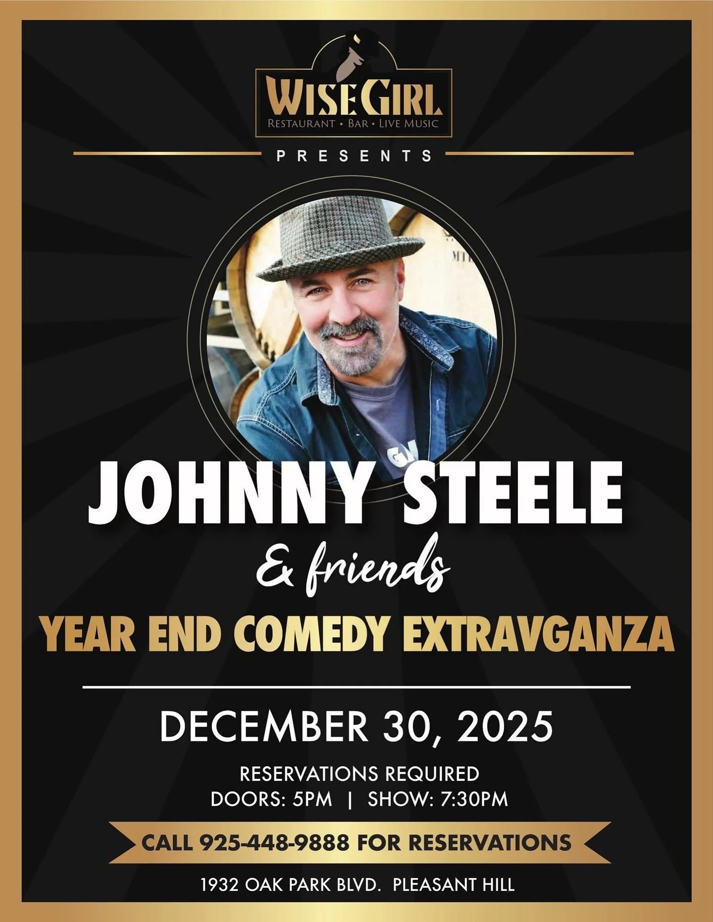 Our triumphant return to Wisegirl. Don&rsquo;t miss it. December 30, New Year&rsquo;s Eve eve. Doors open at 5pm &amp; show starts at 7:30pm.