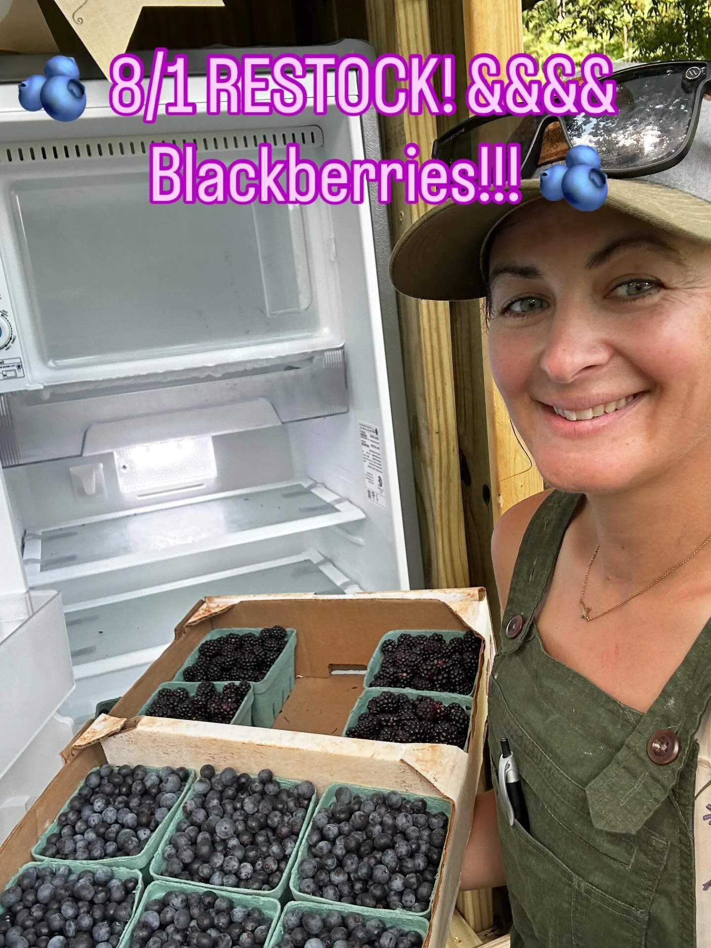These will likely be it for the blueberries and blackberries of the season! Today was the last day we have anyone picking and a lot of the ripe berries fell off in the rain yesterday. Enjoy and thank y&rsquo;all so much!!! 💜 🫐 #psalm34v8 #selfserve