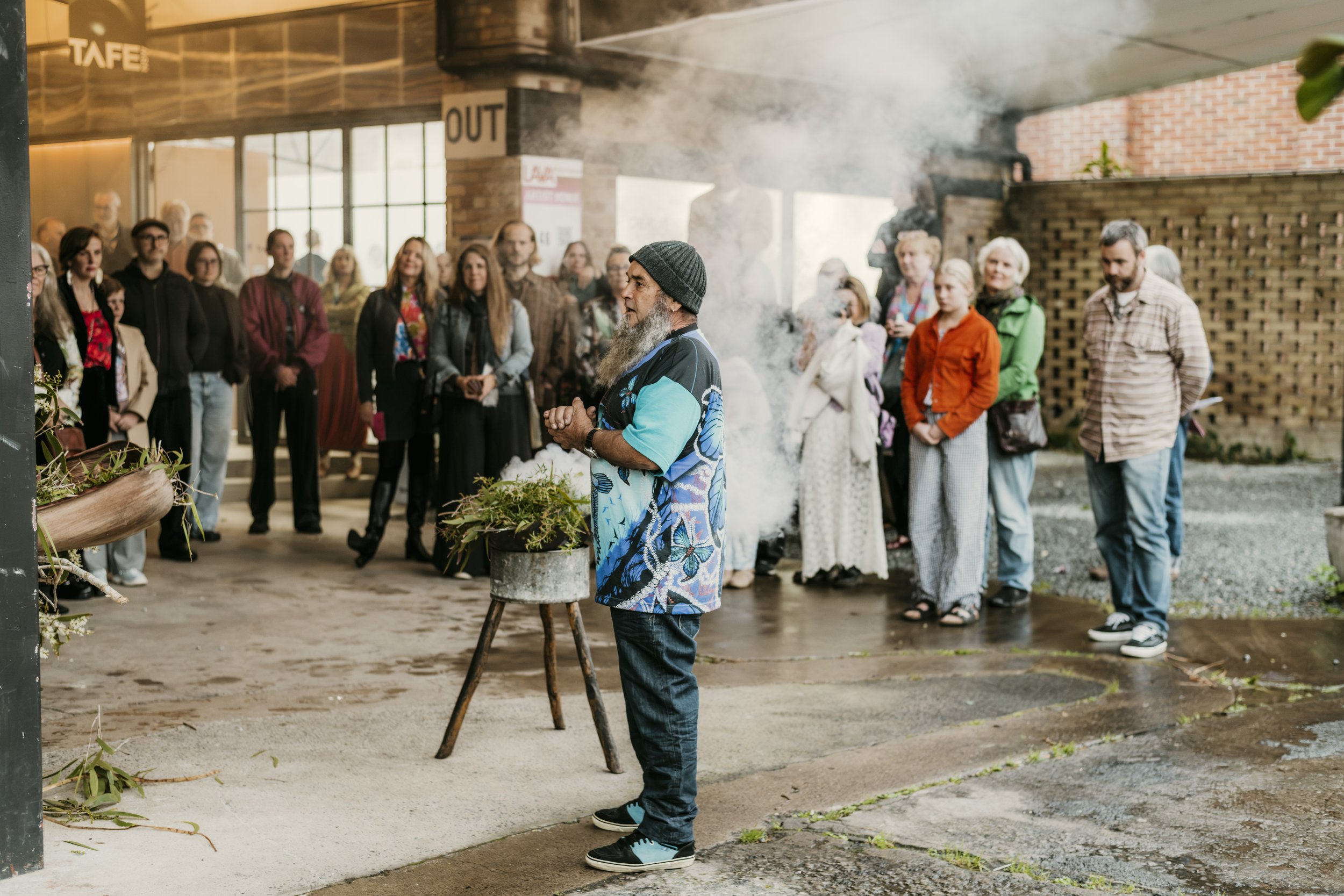 LAVA2026_Opening SmokeCeremony_UnkleFranc_2026_MArts Precinct.jpg