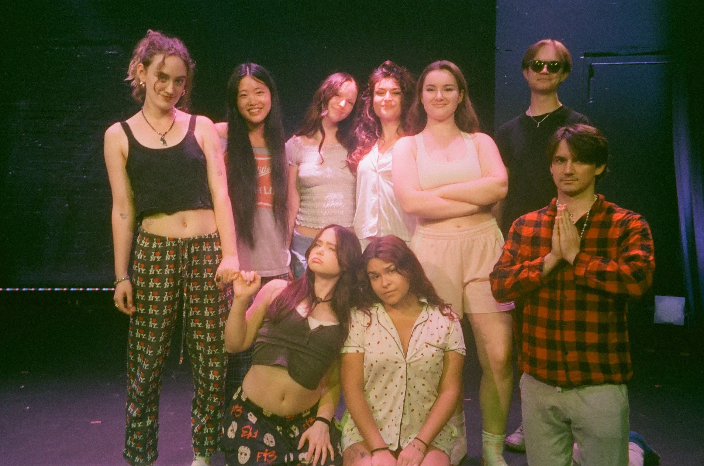 with the cast of slumber party exorcism