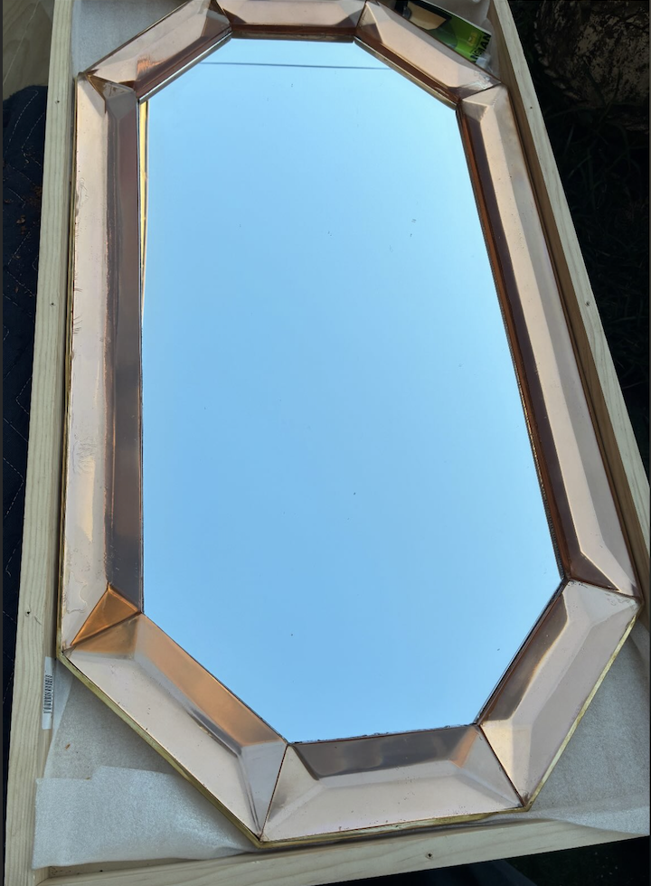 Custom Production: Resin and brass mirror