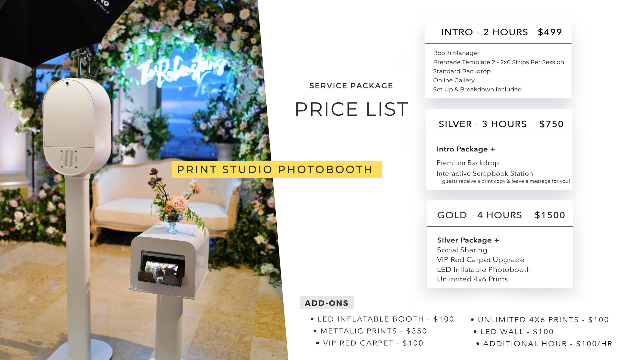 Studio Print Photobooth Package