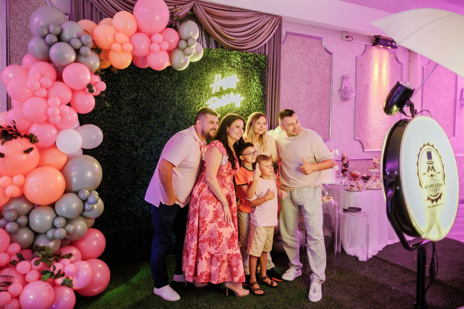 Bucks County wedding photo booth guests having fun