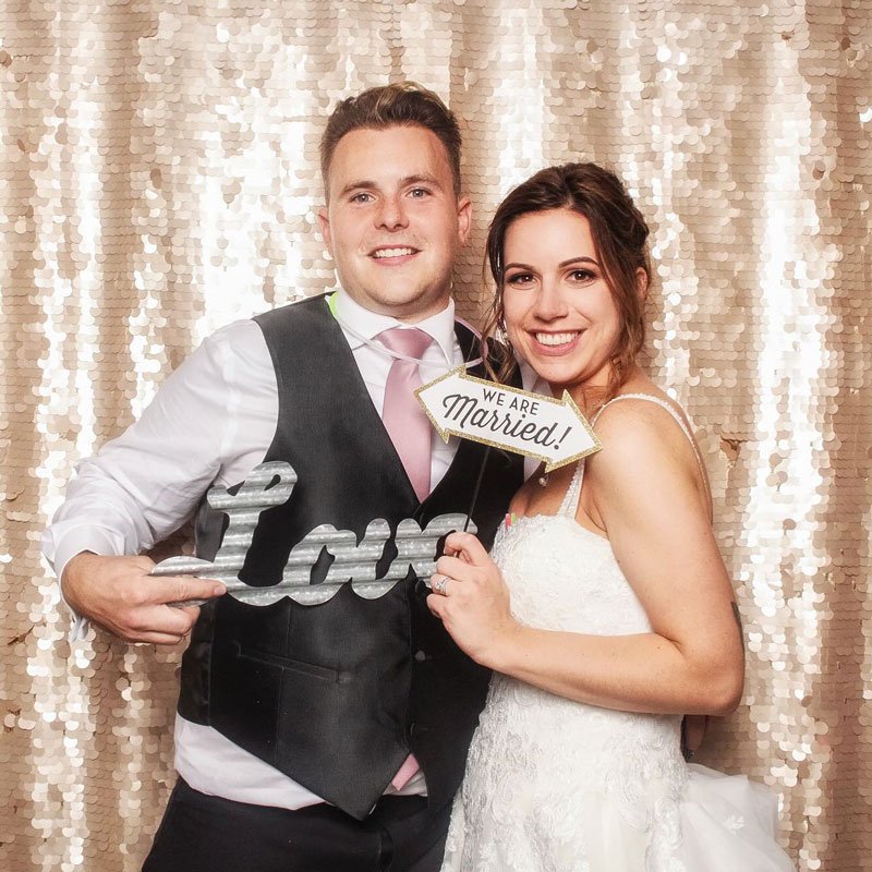 Champagne Sequin Photo Booth Backdrop Philadelphia