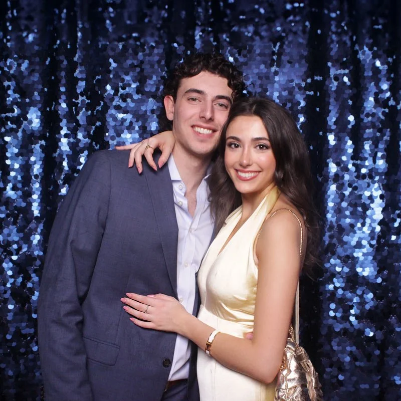 Blue Sequin Photo Booth Backdrop Premium