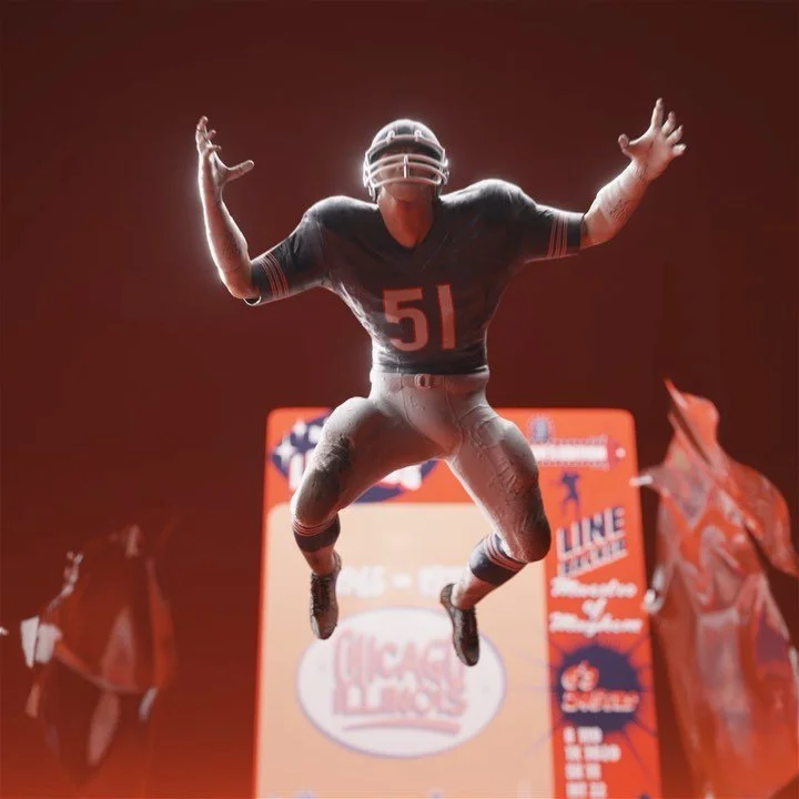 Last one of the digital action figures in this football series

The literally legendary @thedickbutkus for @sportsillustrated and @oneofnft 
With the boyz @seriouslyfun.studio 
@paul.h.um on the package design 

Dick Butkus.