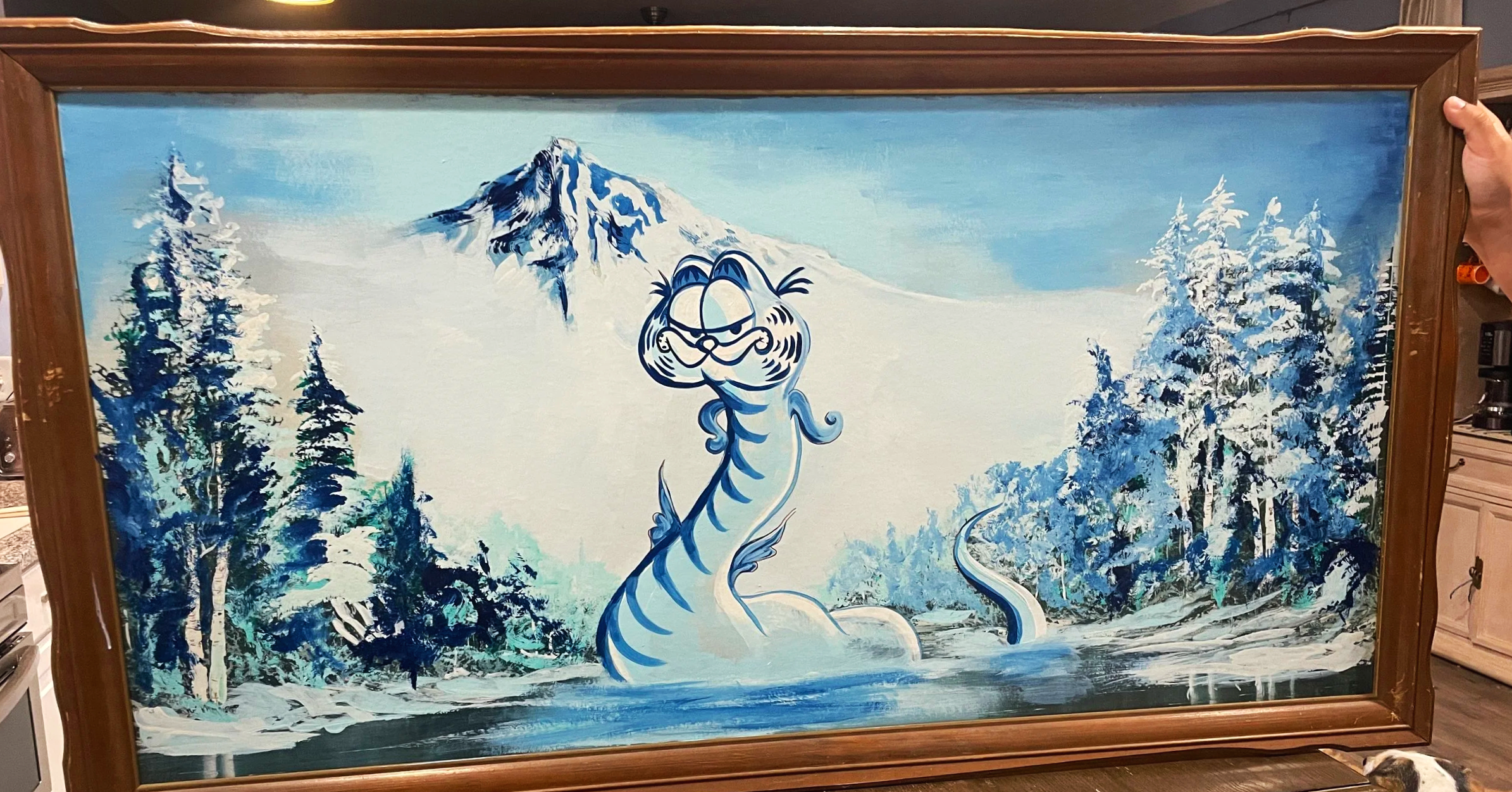 Creature of the deep: Acrylic on canvas, the Great Garfield Art Show