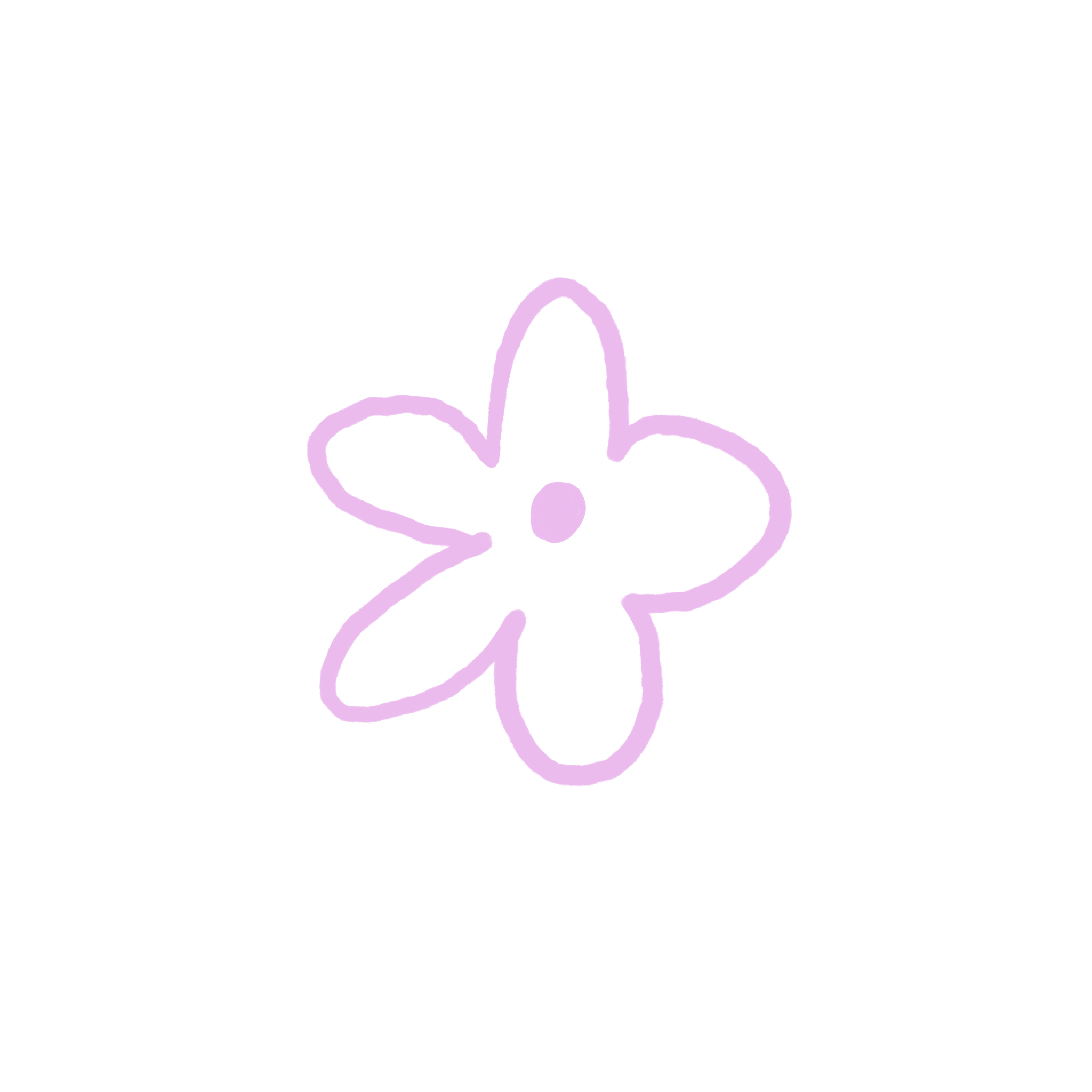 Drawing of a purple flower