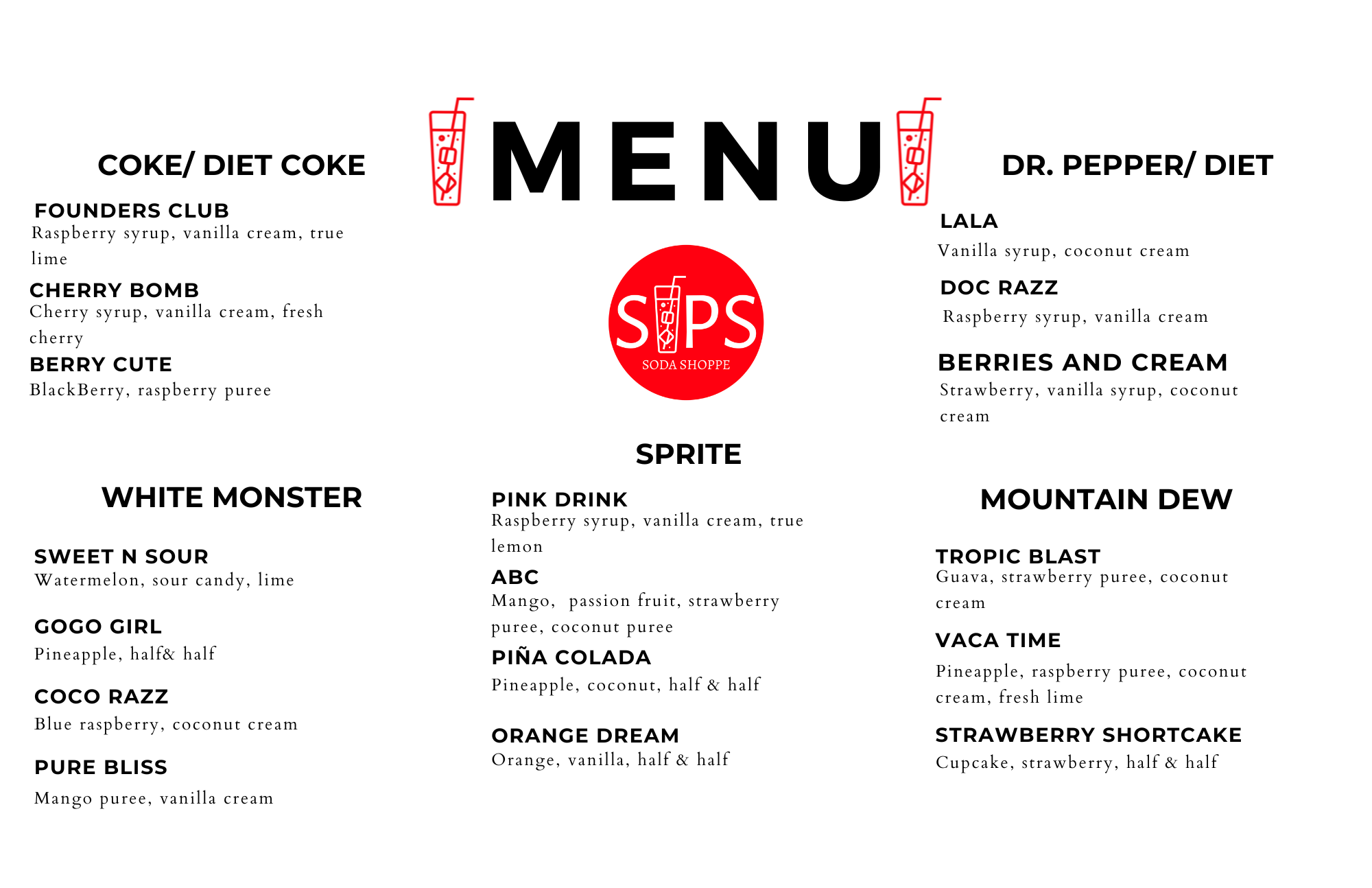 Local Sips Menu Services 4 — Sips Soda Shoppe