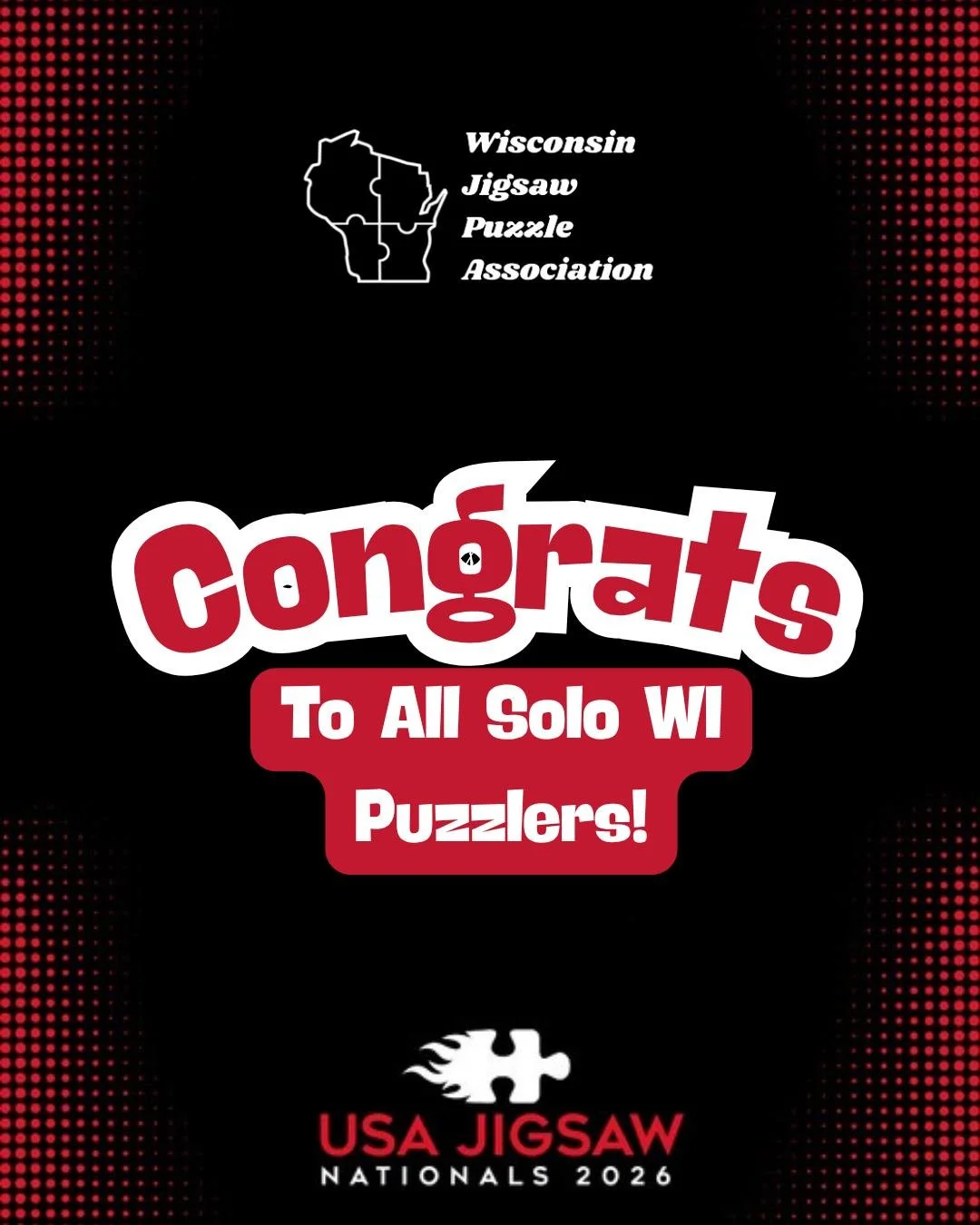 First day of Nationals is done! Check out all the puzzlers from WI! 

Everyone did great and we cannot wait to see how the pairs and teams do tomorrow!

Congrats to those advancing to finals -
Dakota Scully
Melissa Germait
Shannon O'Hara

Don't forge