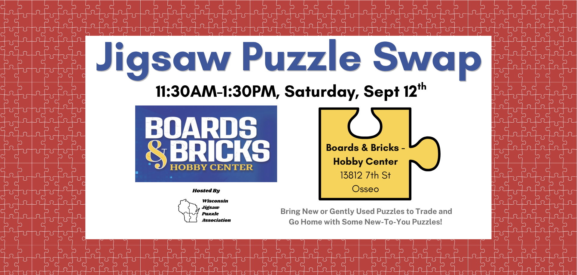 Puzzle Swap @ Boards &amp; Bricks - Hobby Center