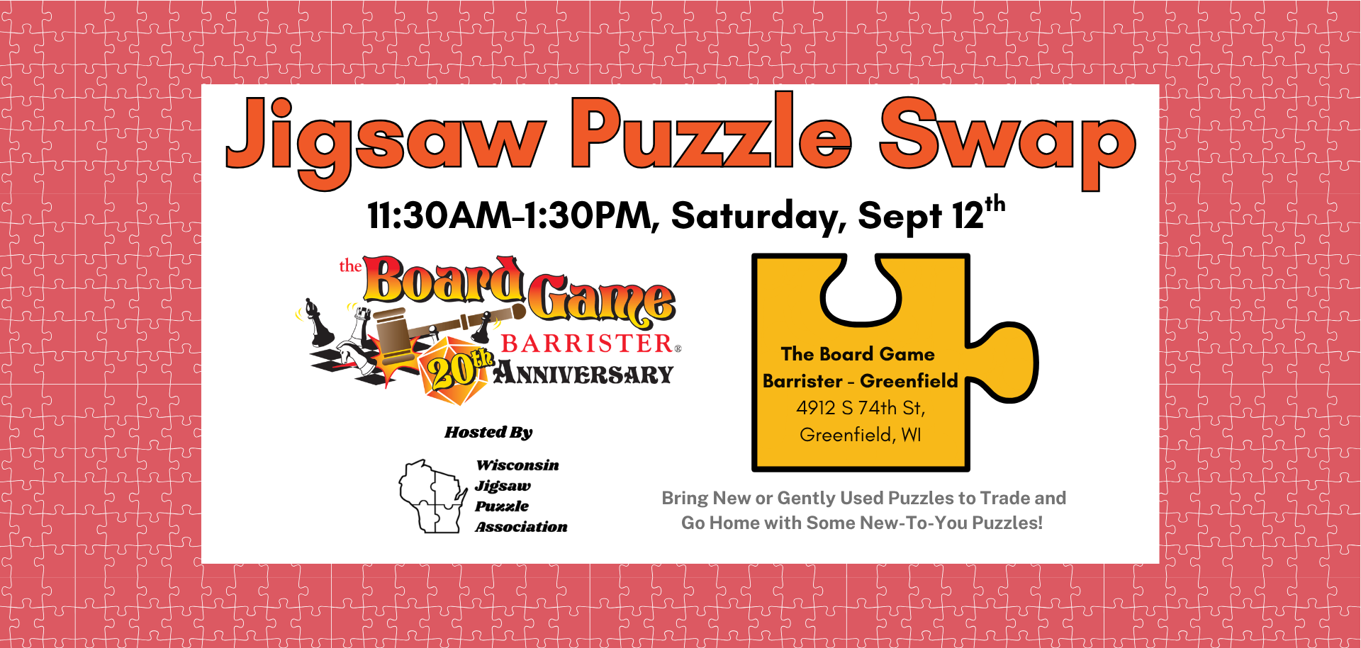State Wide Puzzle Swap - Board Game Barrister - Greenfield