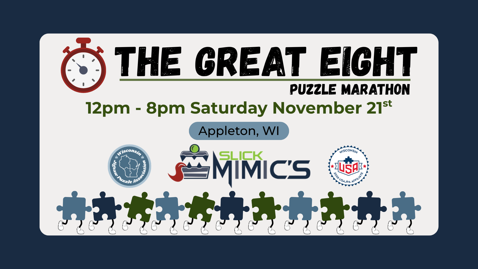 The Great Eight: Puzzle Marathon