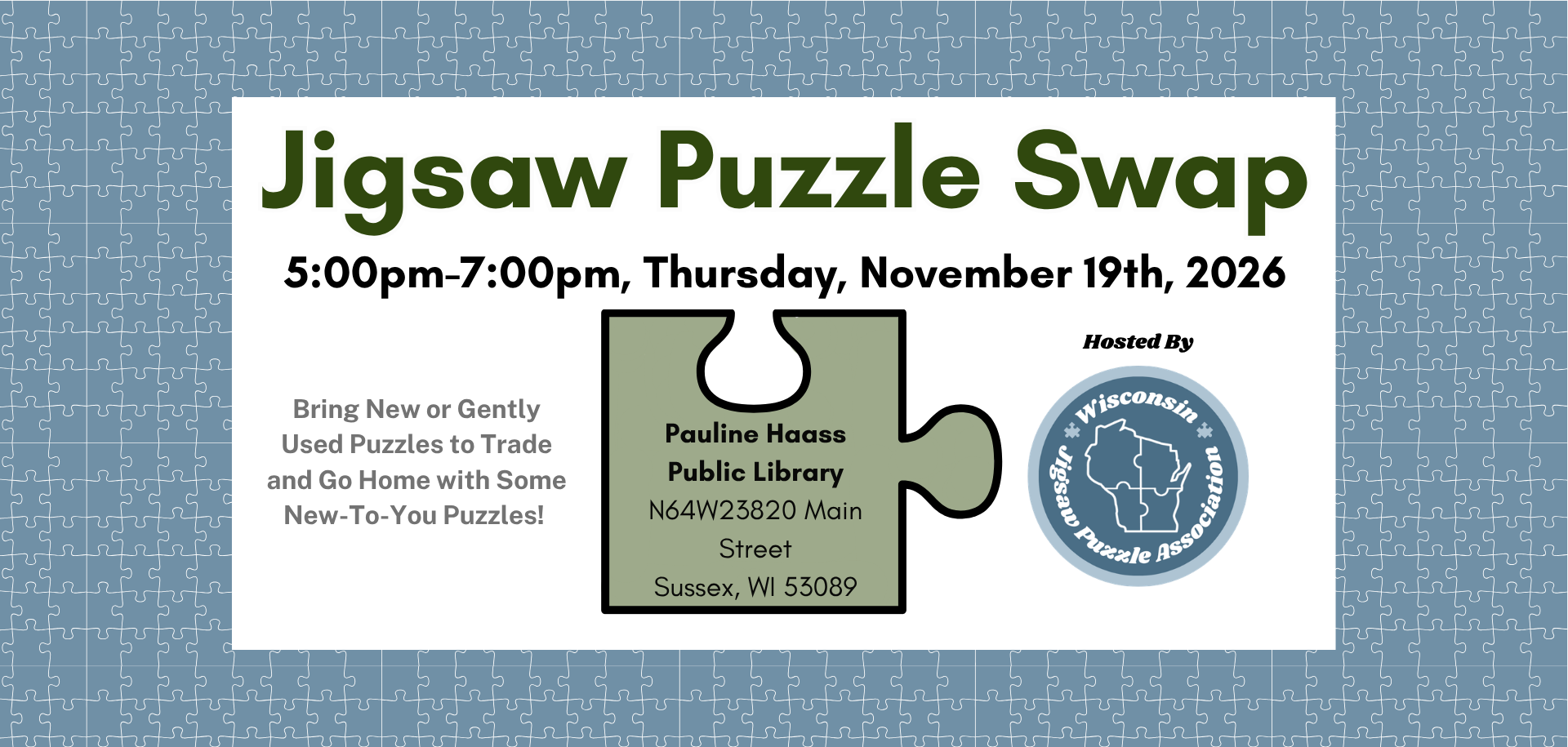 Puzzle Swap @ Pauline Haass Public Library