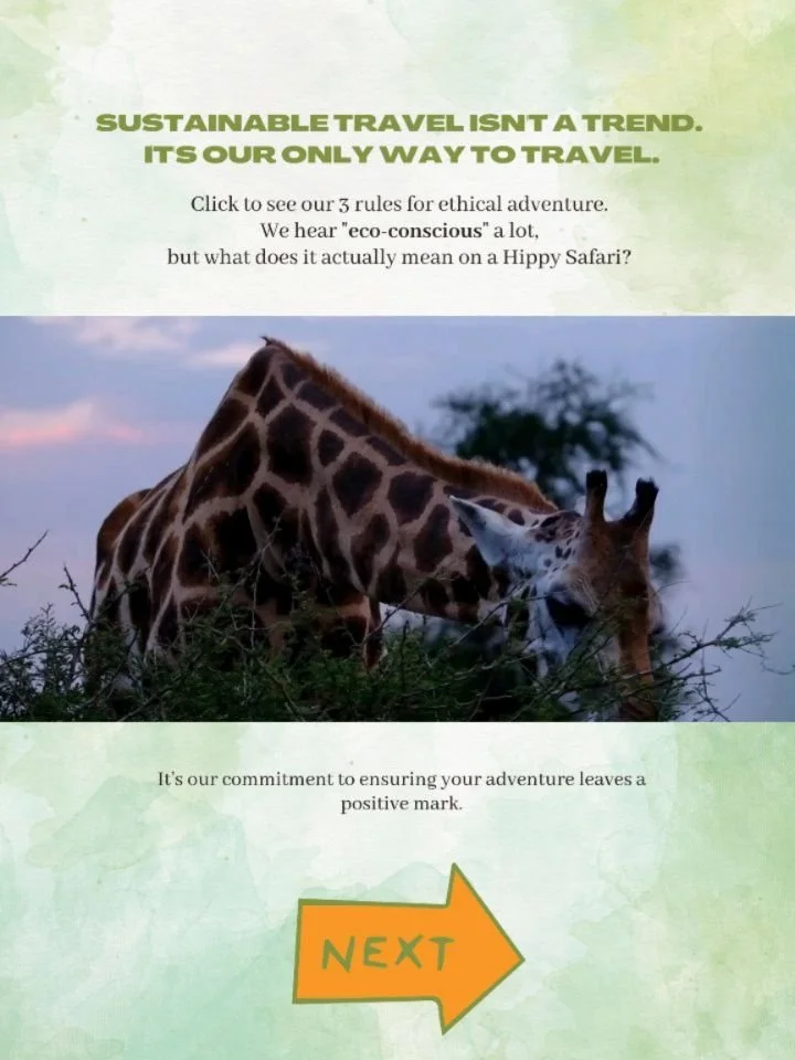 The Giraffe proves that even the simplest of meals requires a long neck and infinate patience.Thats our new saying. 
What we mean to communicate is....as much as it can be difficult to do things the right way! That is what we promised to do and are d