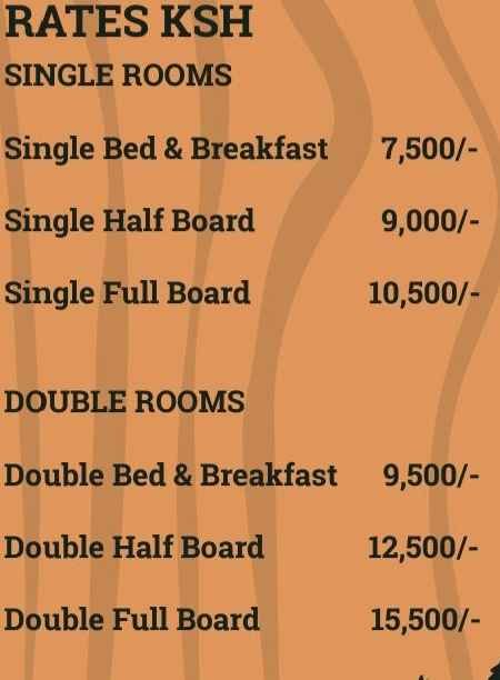 Kenyan National Rate card for Paradise Farm