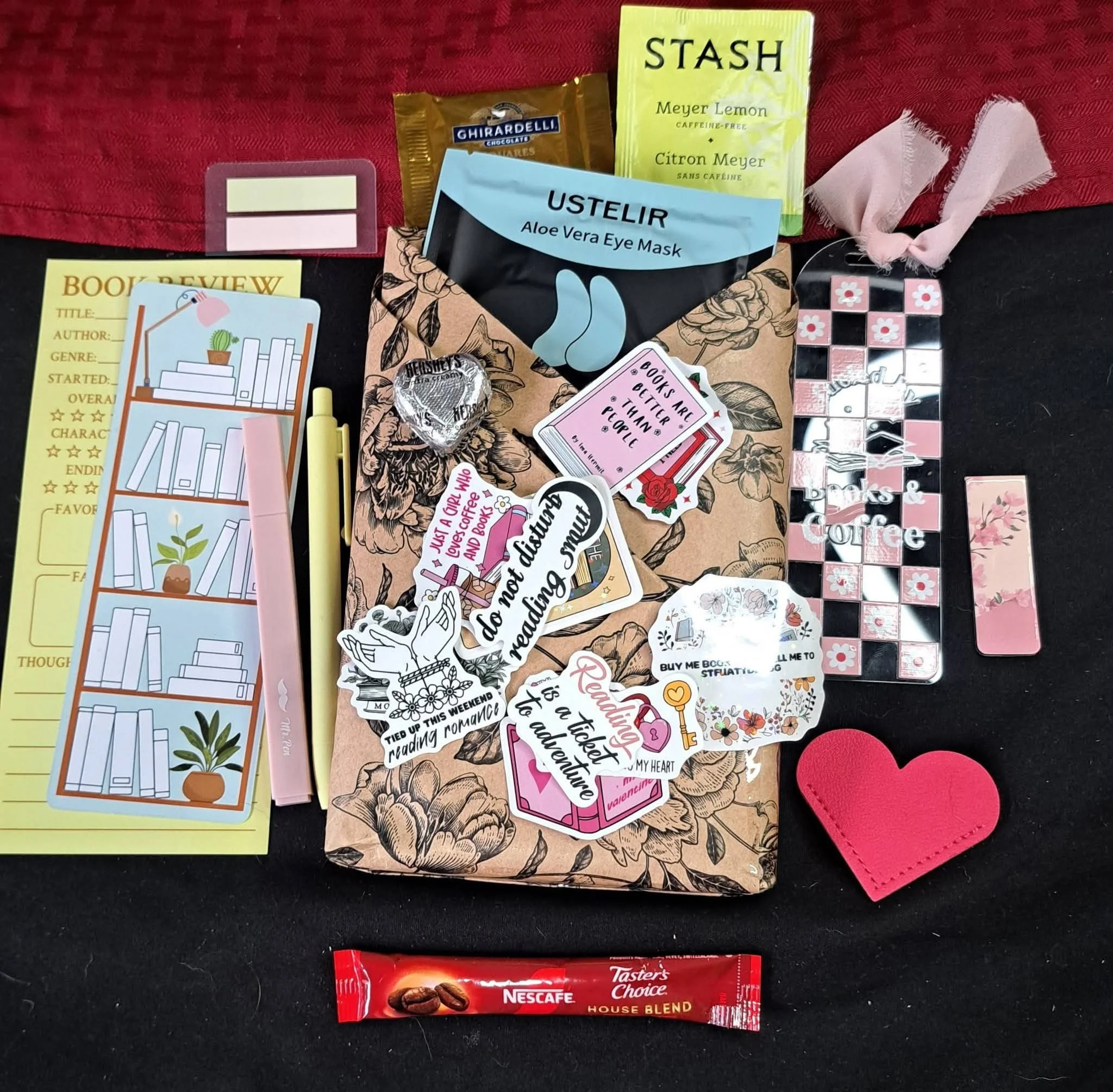 Interesting books and games in a bag