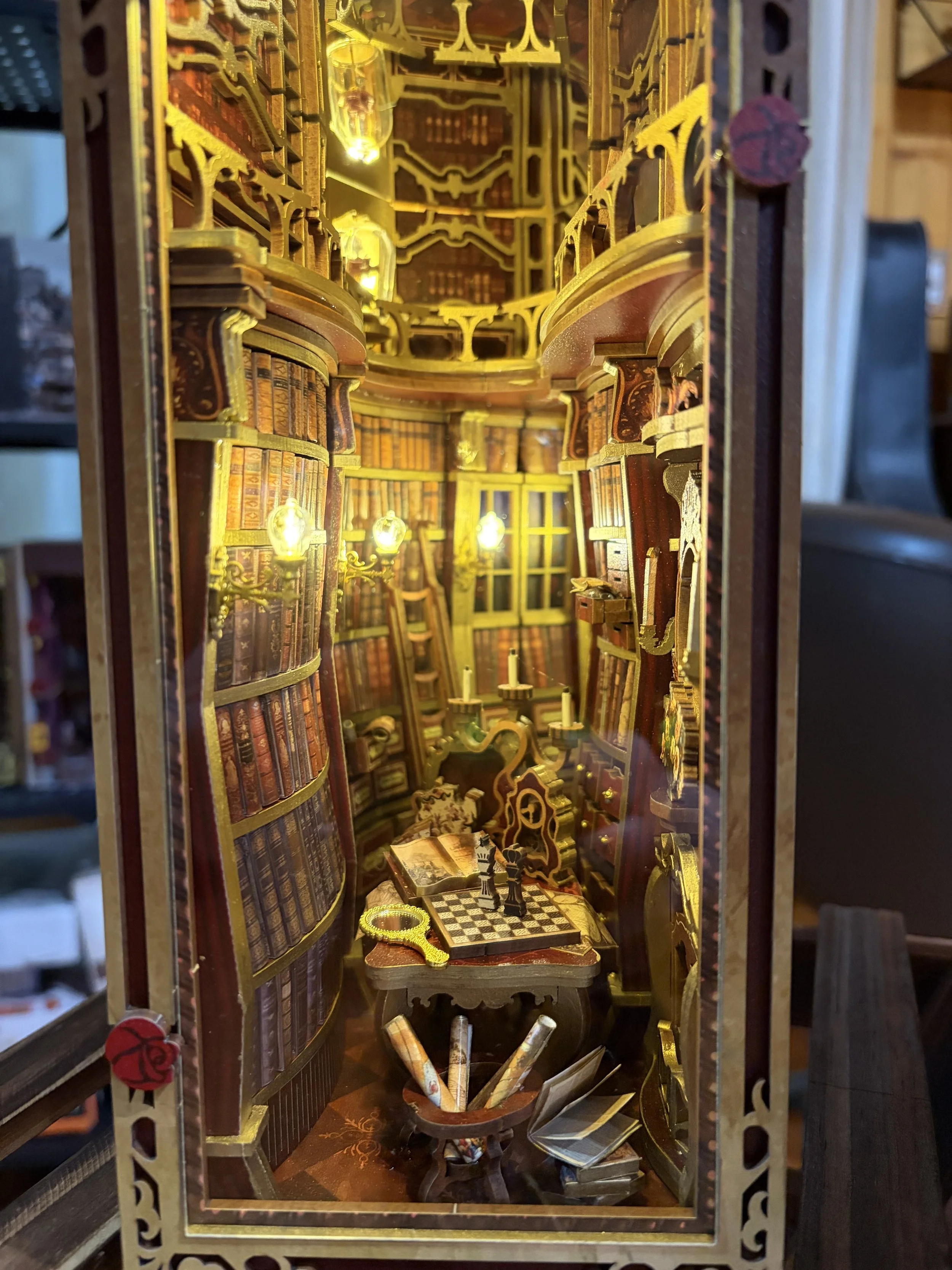 Image of a Library in an enchanted book.