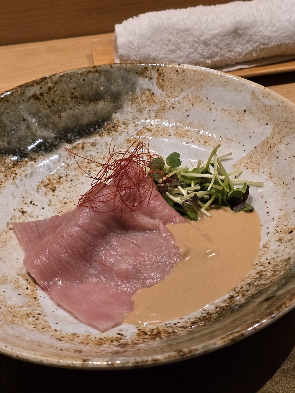 Dish 6 — Shabu-shabu beef with sesame sauce