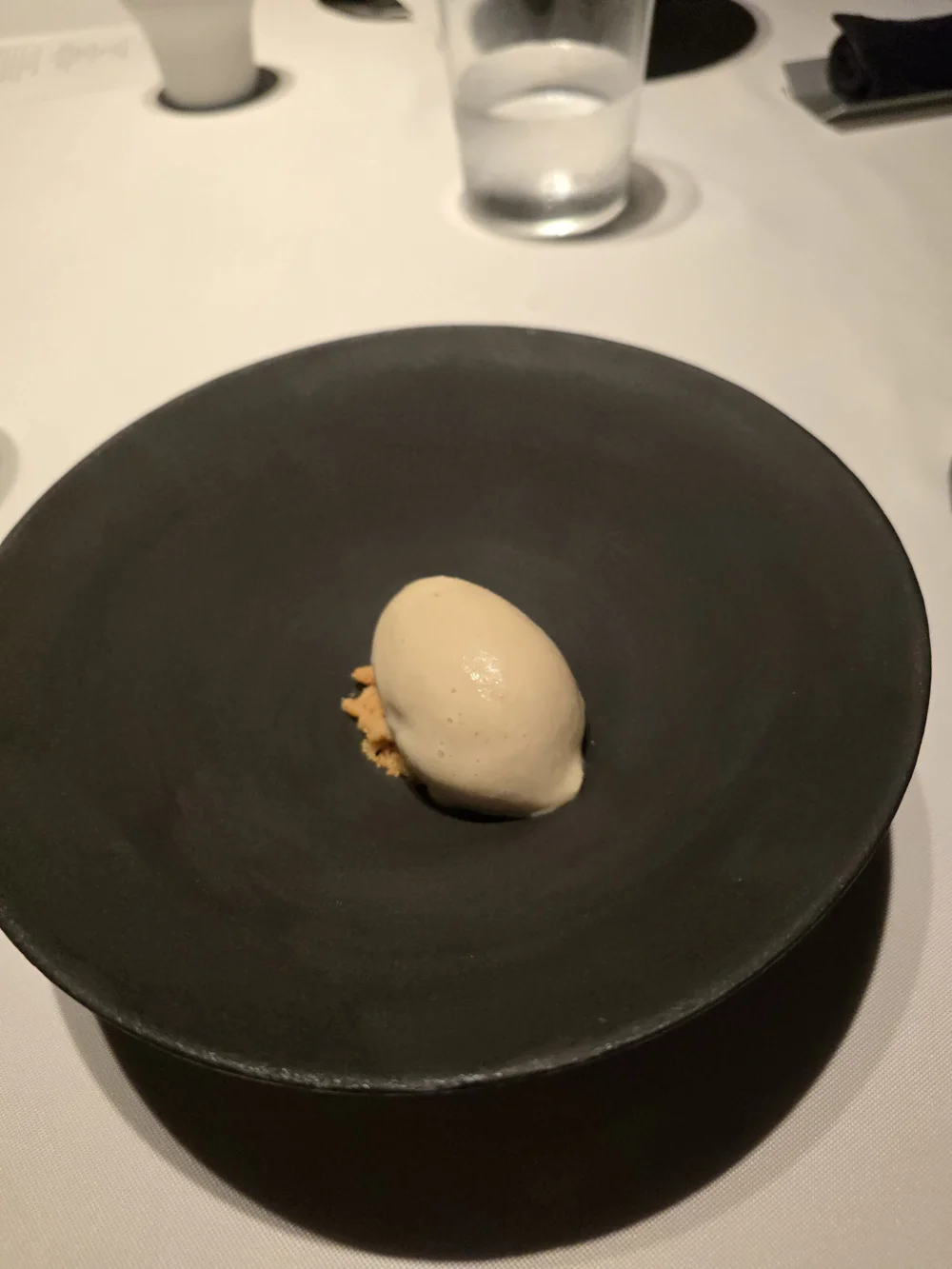 Sake gelato dessert