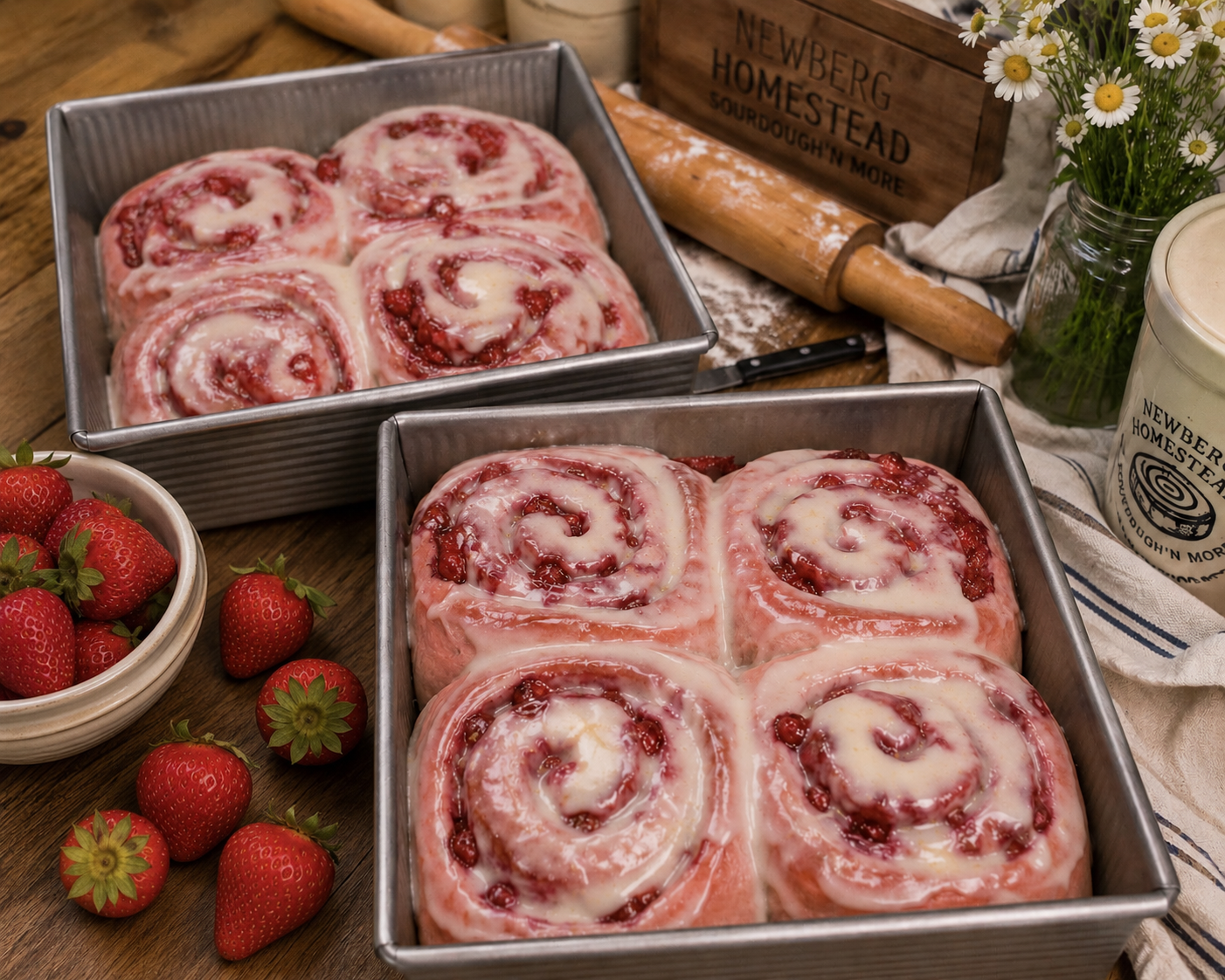 Sourdough Sweet Rolls with a Fruit Compote Swirl
