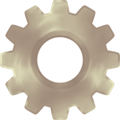 Decorative Faded Gold Gear