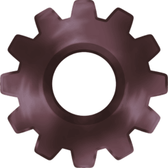 Decorative Faded Gold Gear