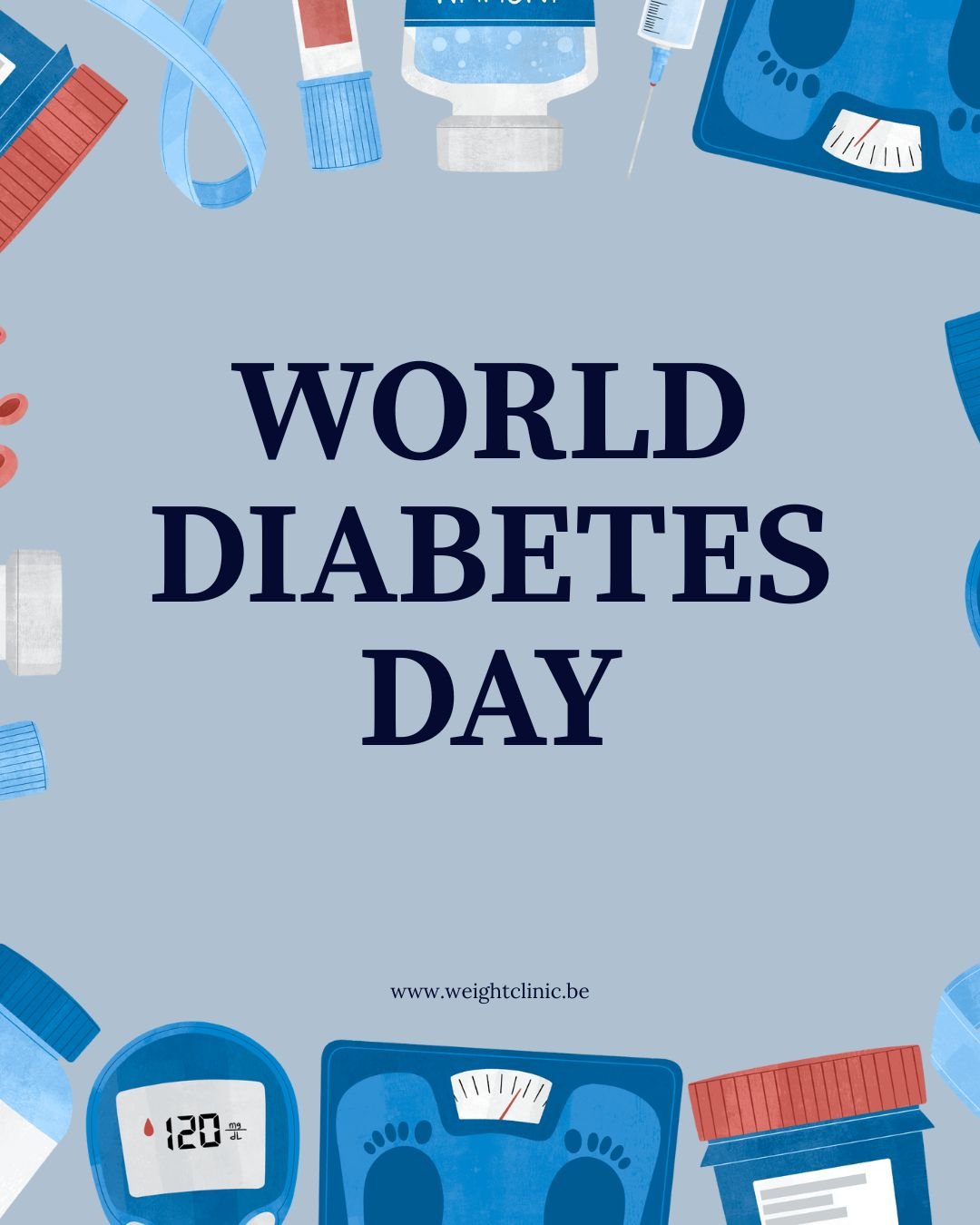 Op 14 november is het Wereld Diabetes Dag. Vandaag wordt wereldwijd 🌏aandacht gevraagd voor diabetes, een chronische aandoening die in Vlaanderen al meer dan 600.000 mensen treft. Als Weight Clinic dragen we hier onrechtstreeks aan bij. Wist je dat 