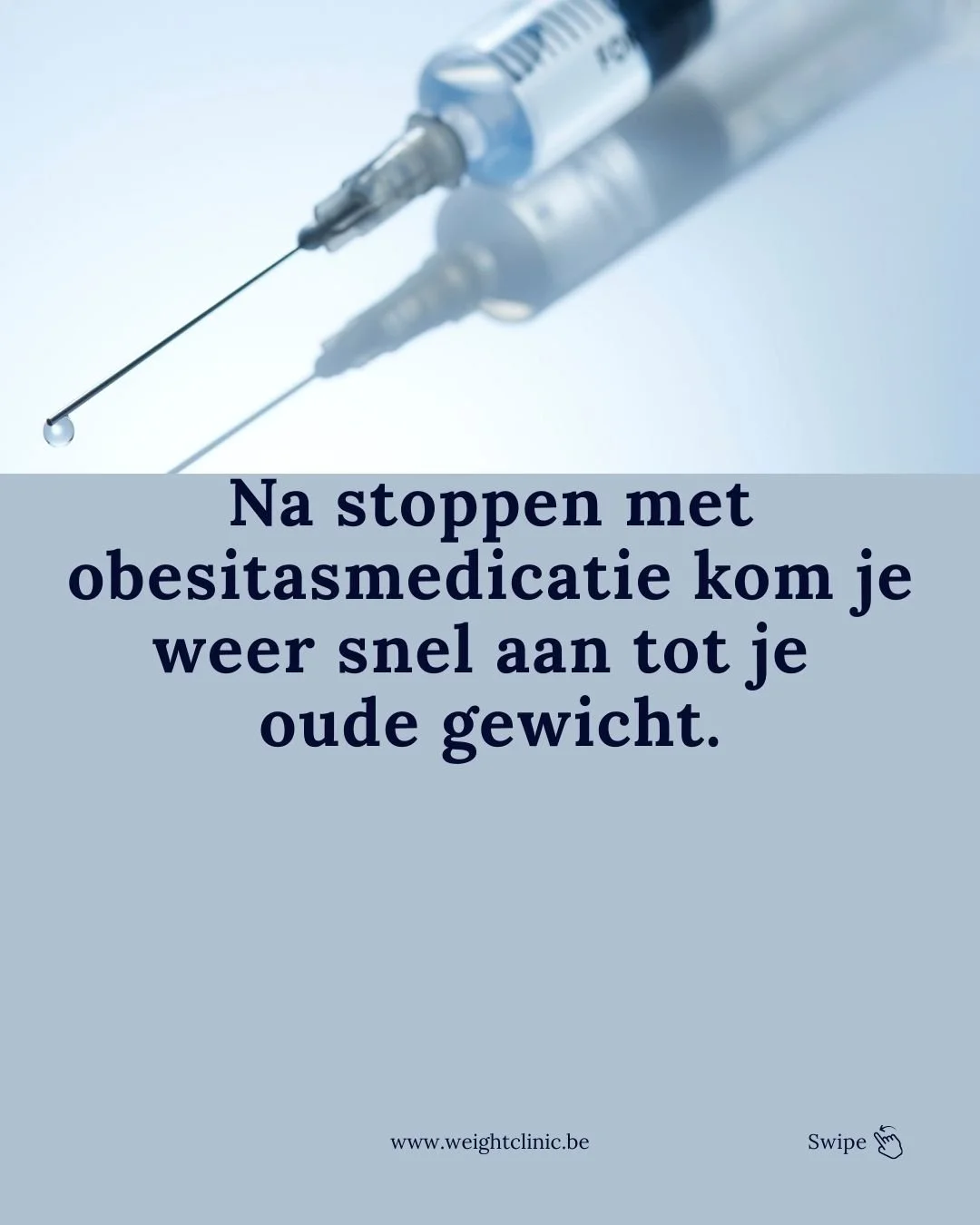 Wat gebeurt er als je stopt met obesitasmedicatie? Recente studies tonen het duidelijk aan:
➡️ Stop je met de medicatie, dan komt het gewicht meestal terug tot het oorspronkelijke niveau.
➡️ Ook de gezondheidswinst die je opbouwde, gaat verloren.

Ob