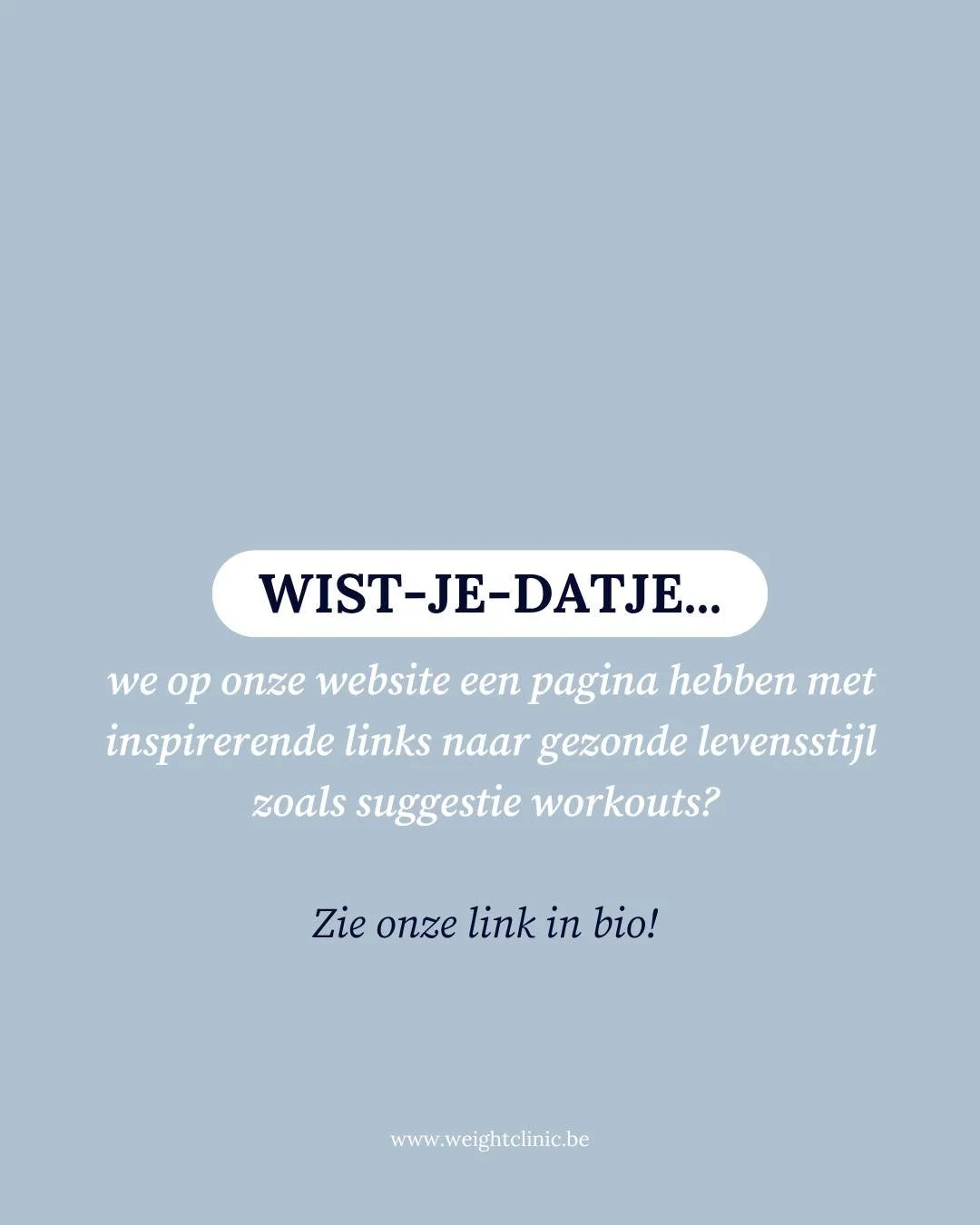 Op onze website vind je nu een overzicht van handige links rond voeding, beweging en gezond afvallen.
Denk aan interessante websites, apps en boeken die jou kunnen ondersteunen tijdens je traject naar een gezondere levensstijl.

De link staat vanaf n