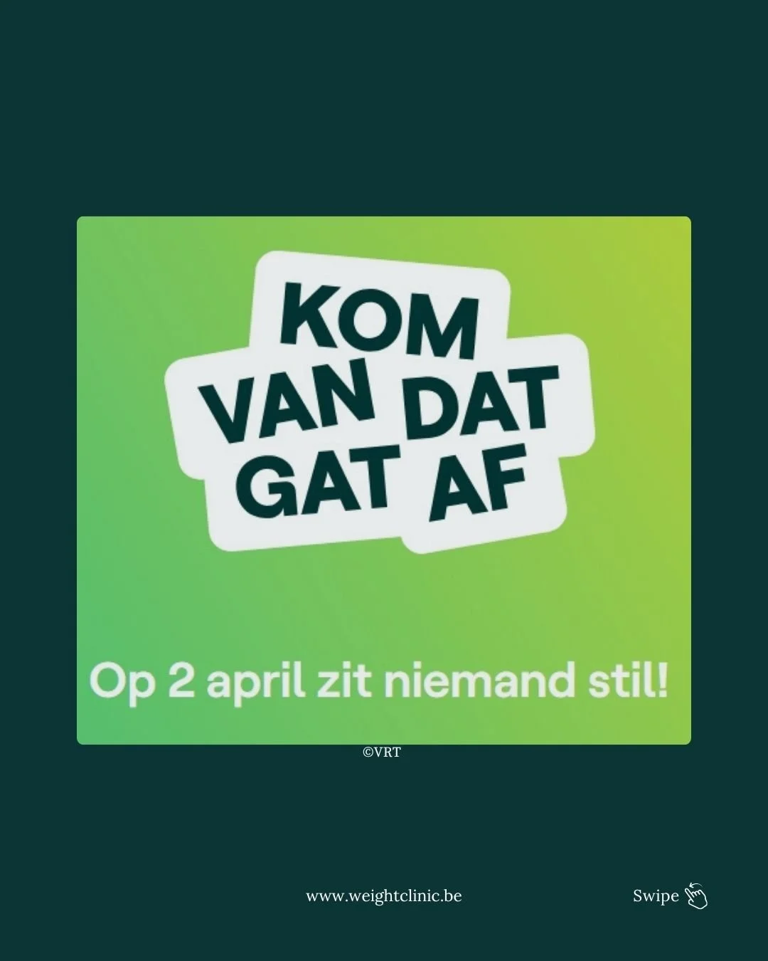 Vandaag = "Kom van dat gat af" 🤸 een campagne van @vrt.be i.s.m. @gezondlevenvzw,  @sportvlaanderen en @departementzorg 

We stimuleren iedereen in een traject om te bewegen maar doorgaans zit iedereen (met of zonder maagverkleining) nog t