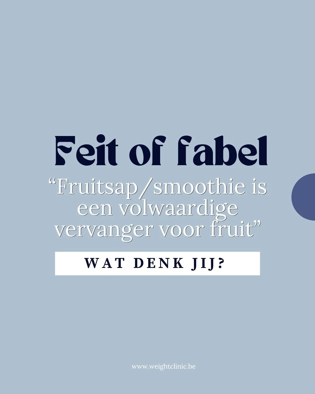 Denk jij dat fruitsap of een smoothie een volwaardige vervanger is voor fruit? Dan heb je het mis! Ze hebben ook elk een ander effect op je lichaam: 

Fruitsap/smoothies bevatten minder vezels daardoor wordt suiker sneller opgenomen en is de verzadig