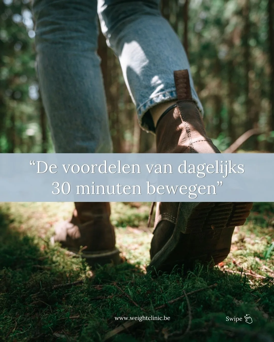 Nog geen plannen aankomend weekend? Wat dacht je van een halfuurtje wandelen ;). We lijsten op waarom dagelijks een halfuurtje stappen voordelig kan zijn. Swipe om de voordelen te ontdekken. 👉

Benieuwd wat we voor jou kunnen betekenen? Stuur een ma