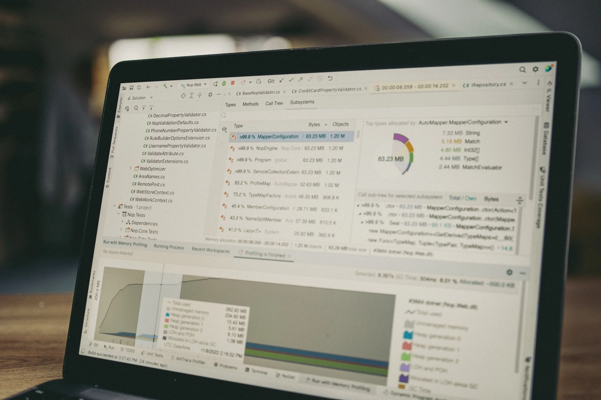 Laptop displaying analytics debugging and data quality monitoring tools