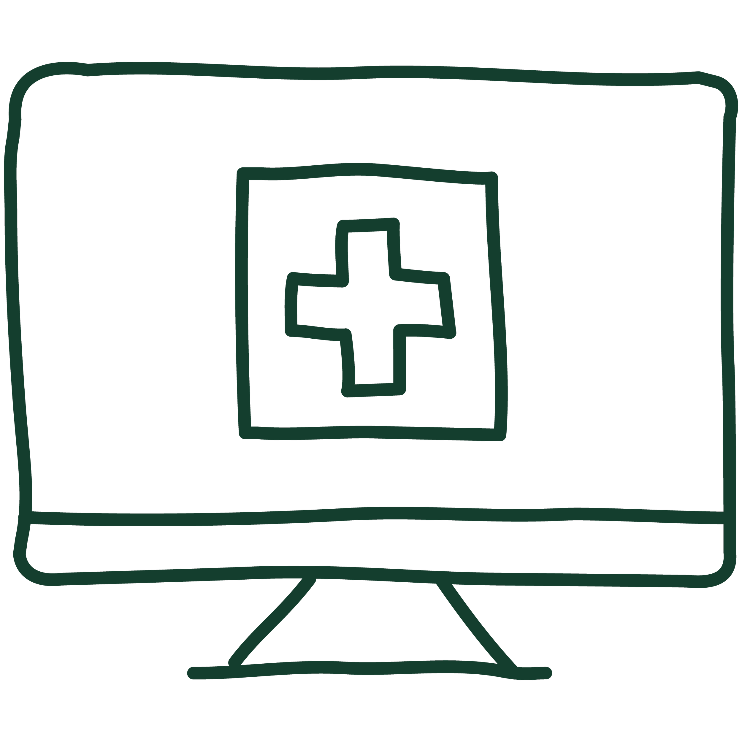 Emerald green computer screen icon