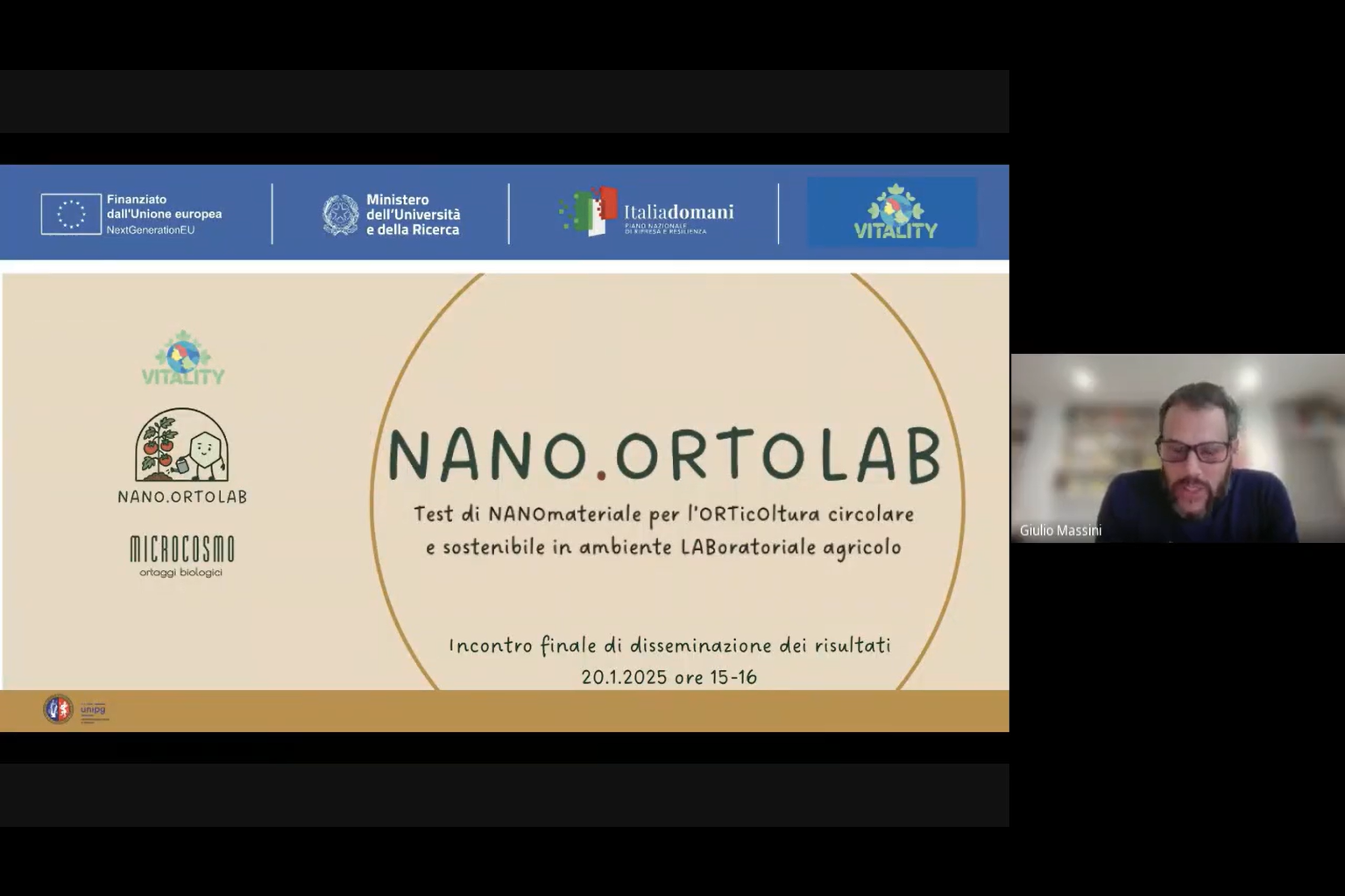 Grazie per aver partecipato all’incontro finale del progetto NANO.ORTOLAB!