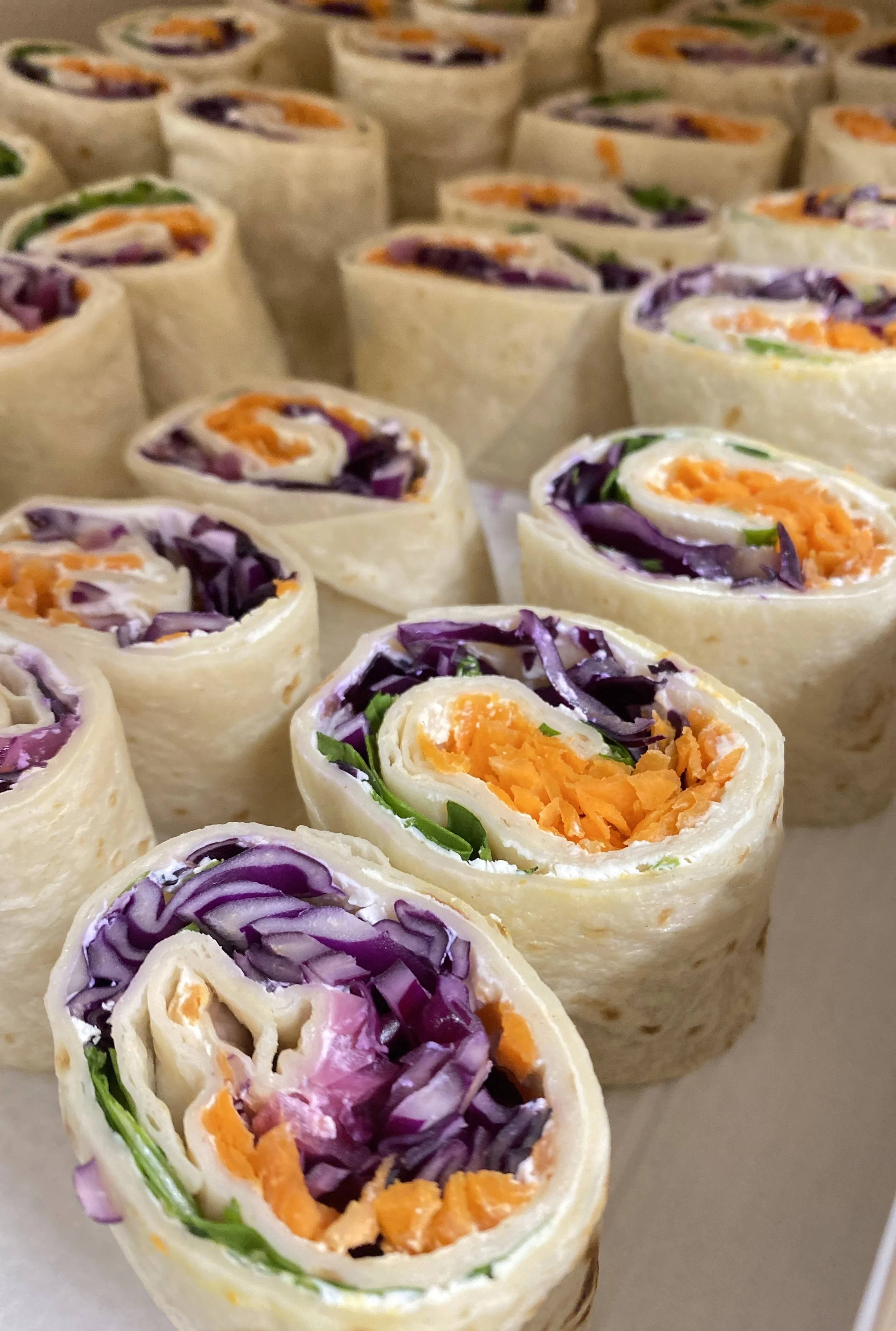 Mini-wraps en pièce cocktail pour buffet traiteur