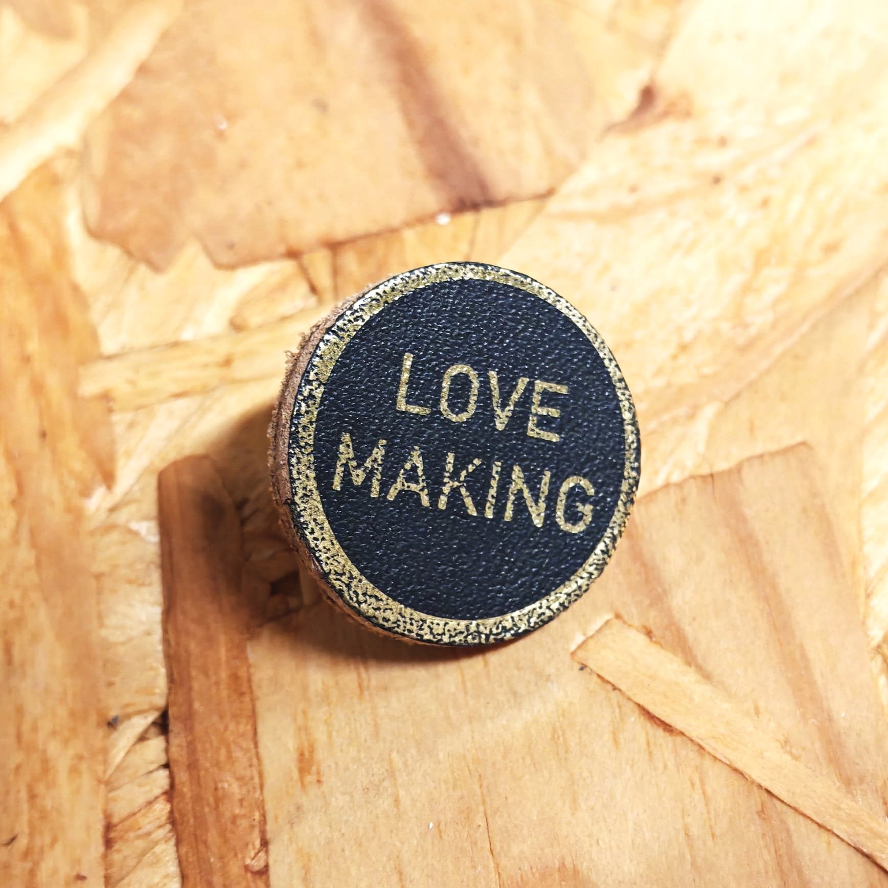 By Alice Wood | Artisan Bags & Accessories made in Devon | Leather Craft Pin Badge