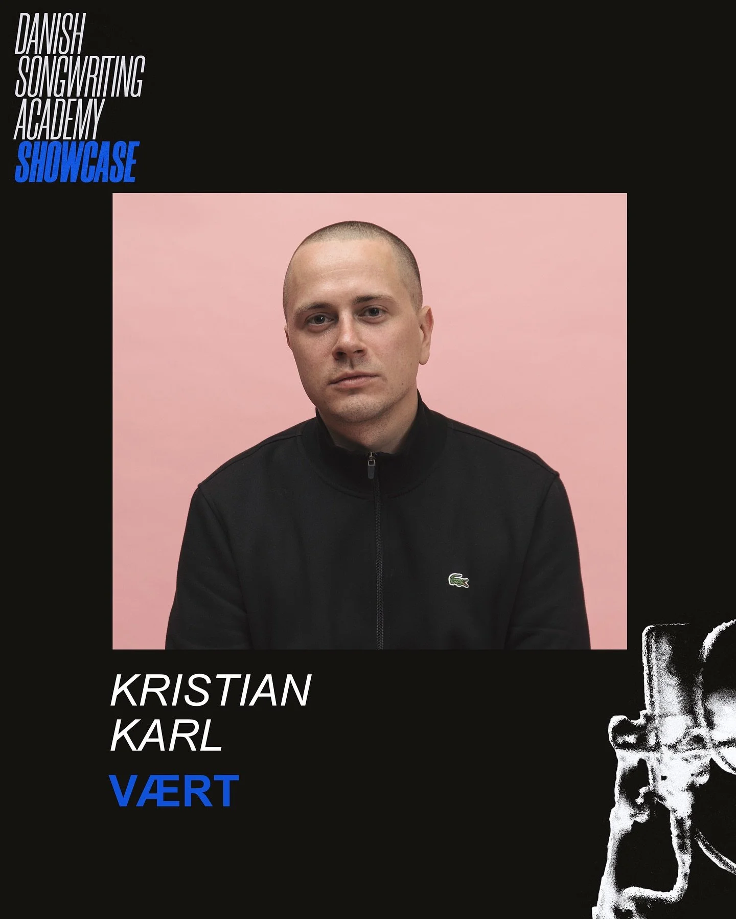 Vi har &aelig;ren af at have Kristian Karl som v&aelig;rt p&aring; showcasen! Kristian Karl er tidligere musikredakt&oslash;r for Soundvenue og har interviewet bla. Kendrick Lamar, Billie Eilish, Gilli og alle andre (alts&aring; holy shit). 

Vi gl&a