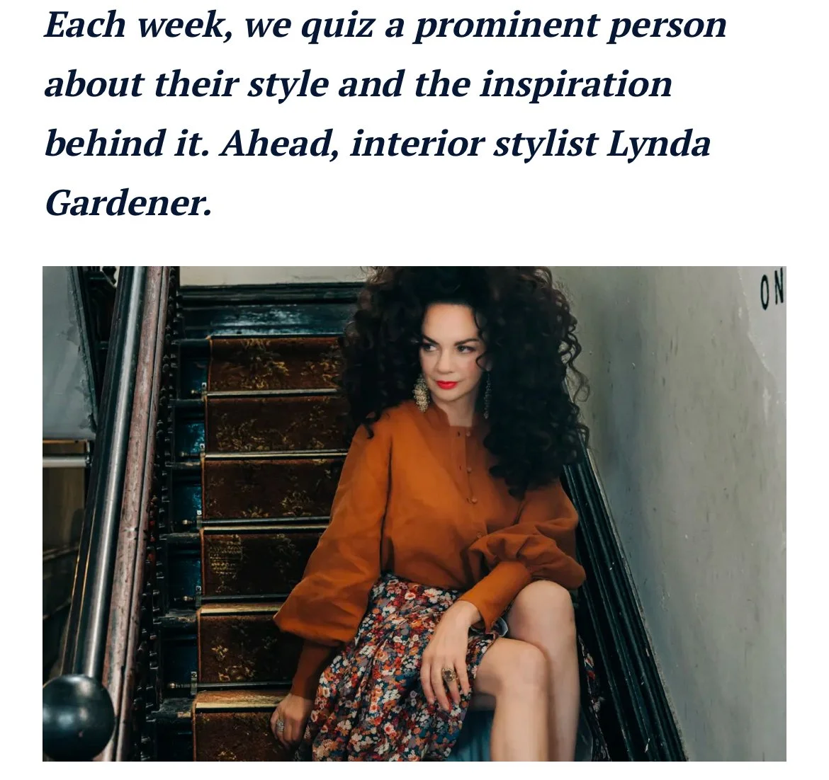 Lynda Gardener |
Brand: Eva's Sunday in Sydney Morning Herald |
Photographer: Natalie Nowotarski |
MUA: Anna Zebrowski