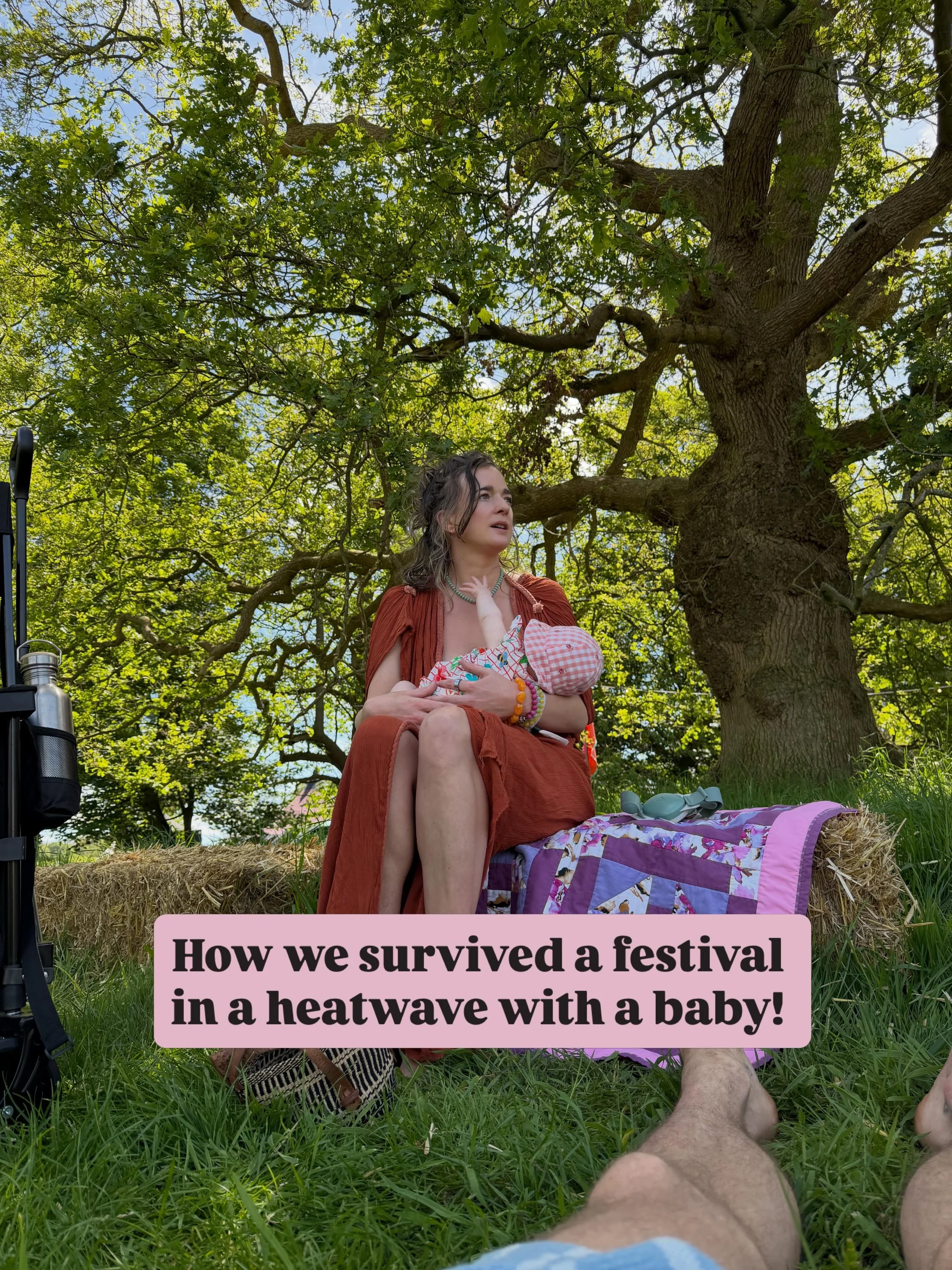 Here&rsquo;s how we survived the heat wave at @soul.revolution.festival with a 6 month old baby! Babies can&rsquo;t regulate their temperature well so I took quite a few things to help keep us cool in the sun! 🌞 

What did I miss?

A few of you aske