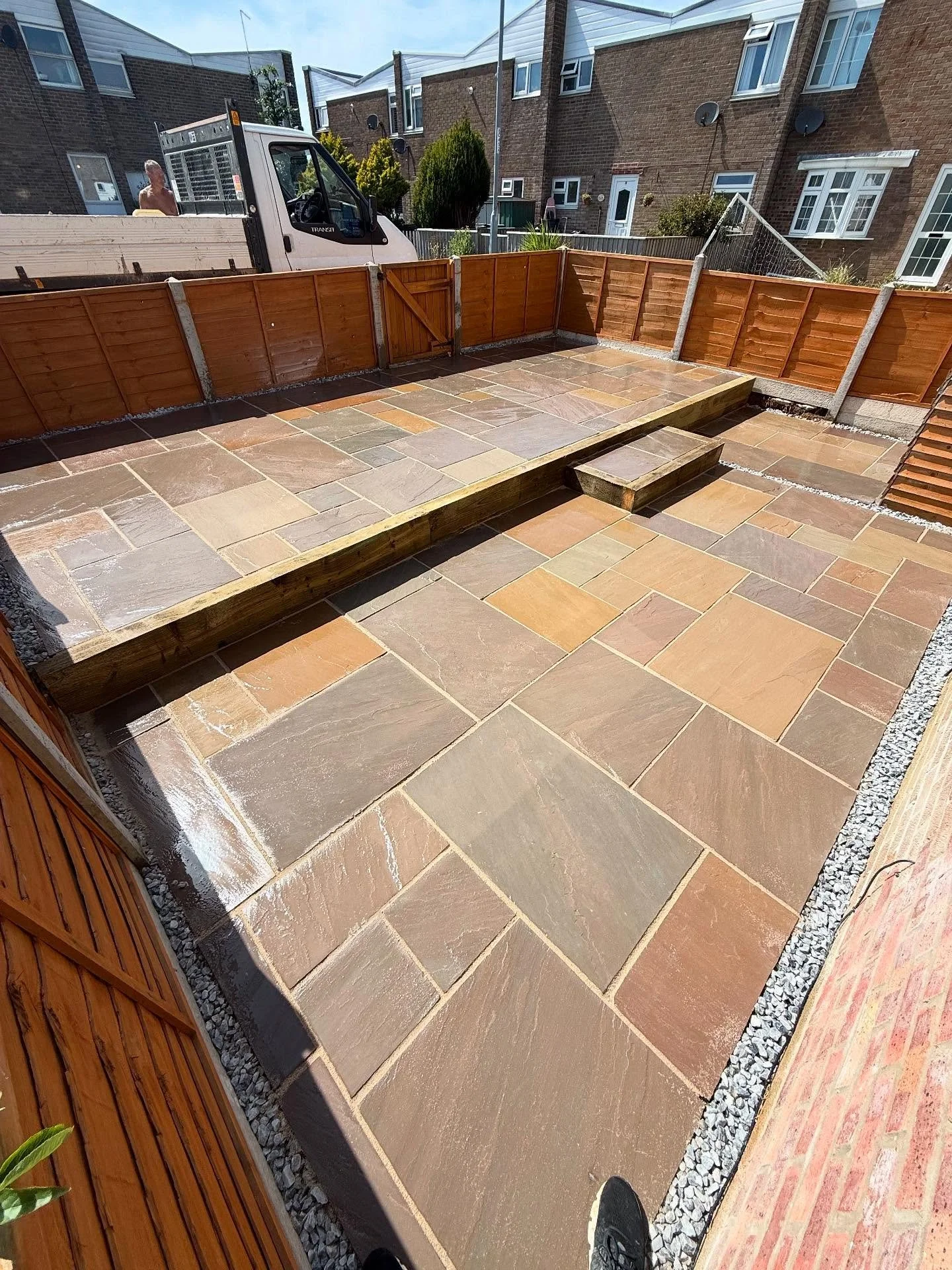 What a Week.. and what a Transformation! 😳
Very pleased as was our client with the space we’ve created from an overgrown sloped area to a spacious maintenance free 2 tier patio.
Raj blend supplied by @mkm_weymouth
All enquires please get i