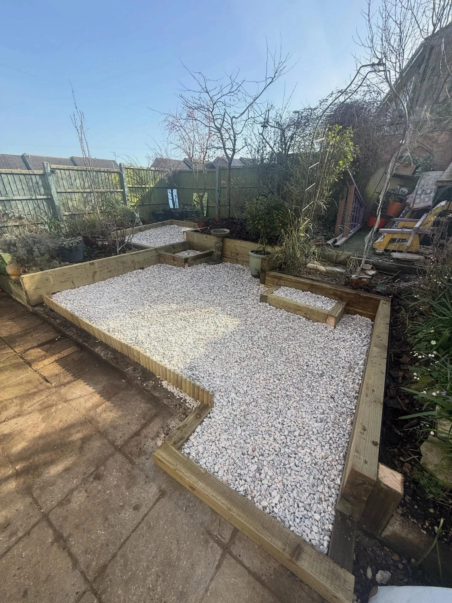 Another Day another Landscape 👌🏼

First timing using &ldquo;Flamingo&rdquo; decorative stones from Portland Skips &amp; Landscaping Supplies  on this New 2 tier garden. Bringing down maintenance but enhancing the space of the garden. One happy clie