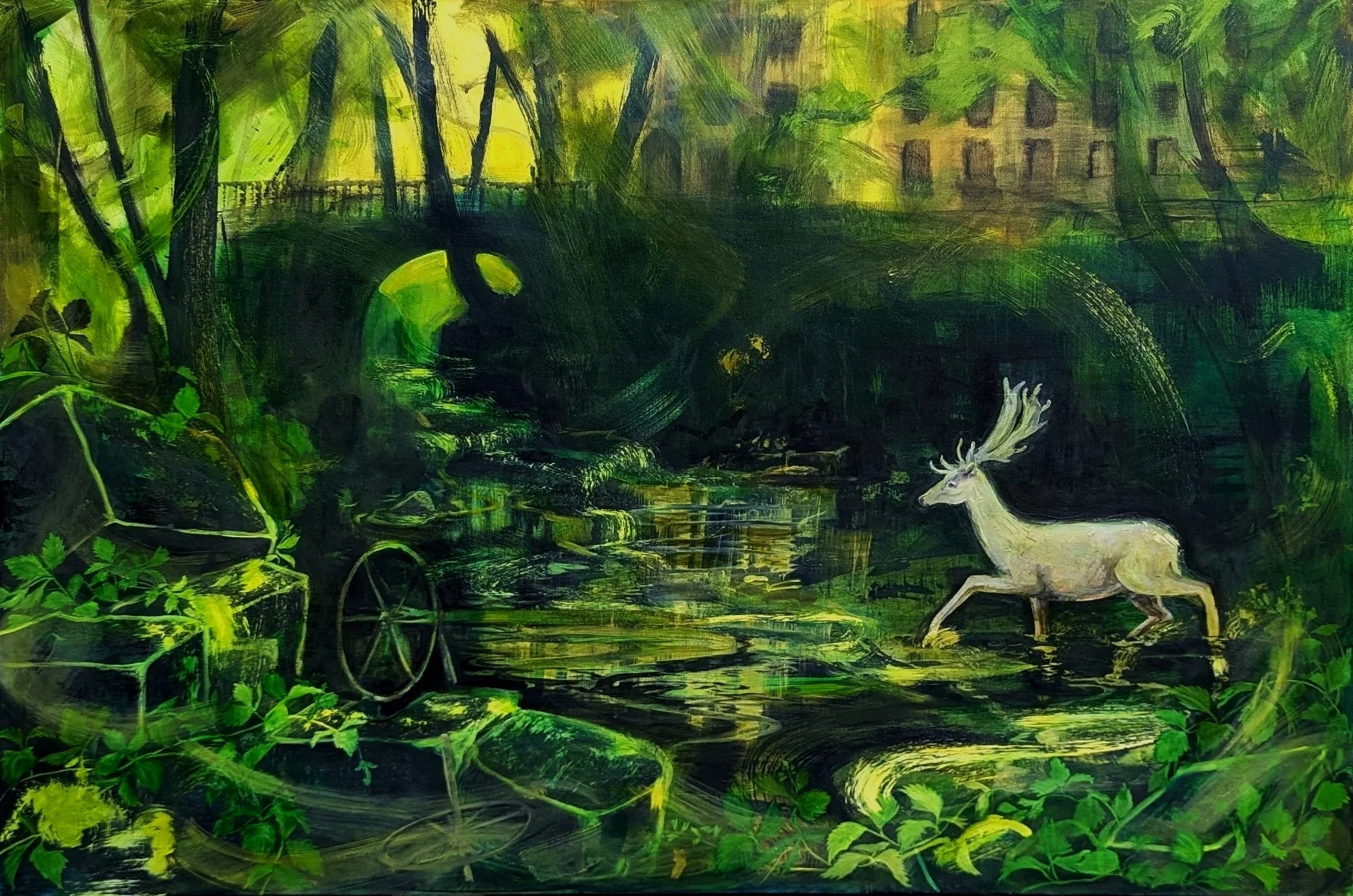 Apologue, 2025, acrylic on canvas, 1500cmx100cm, £1500, AVAILABLE