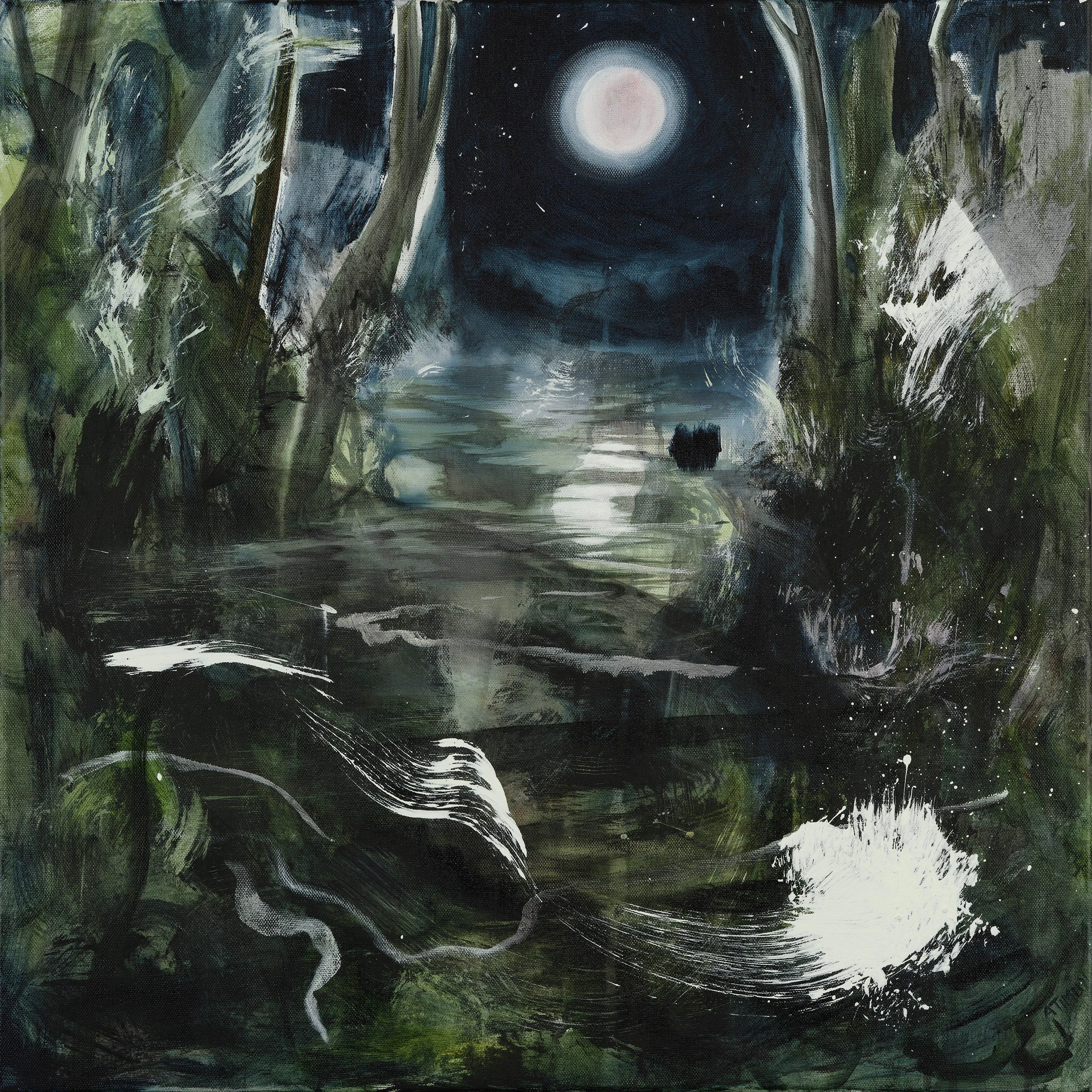 Cold Moon, acrylic on canvas, 2025, 60x60cm sold