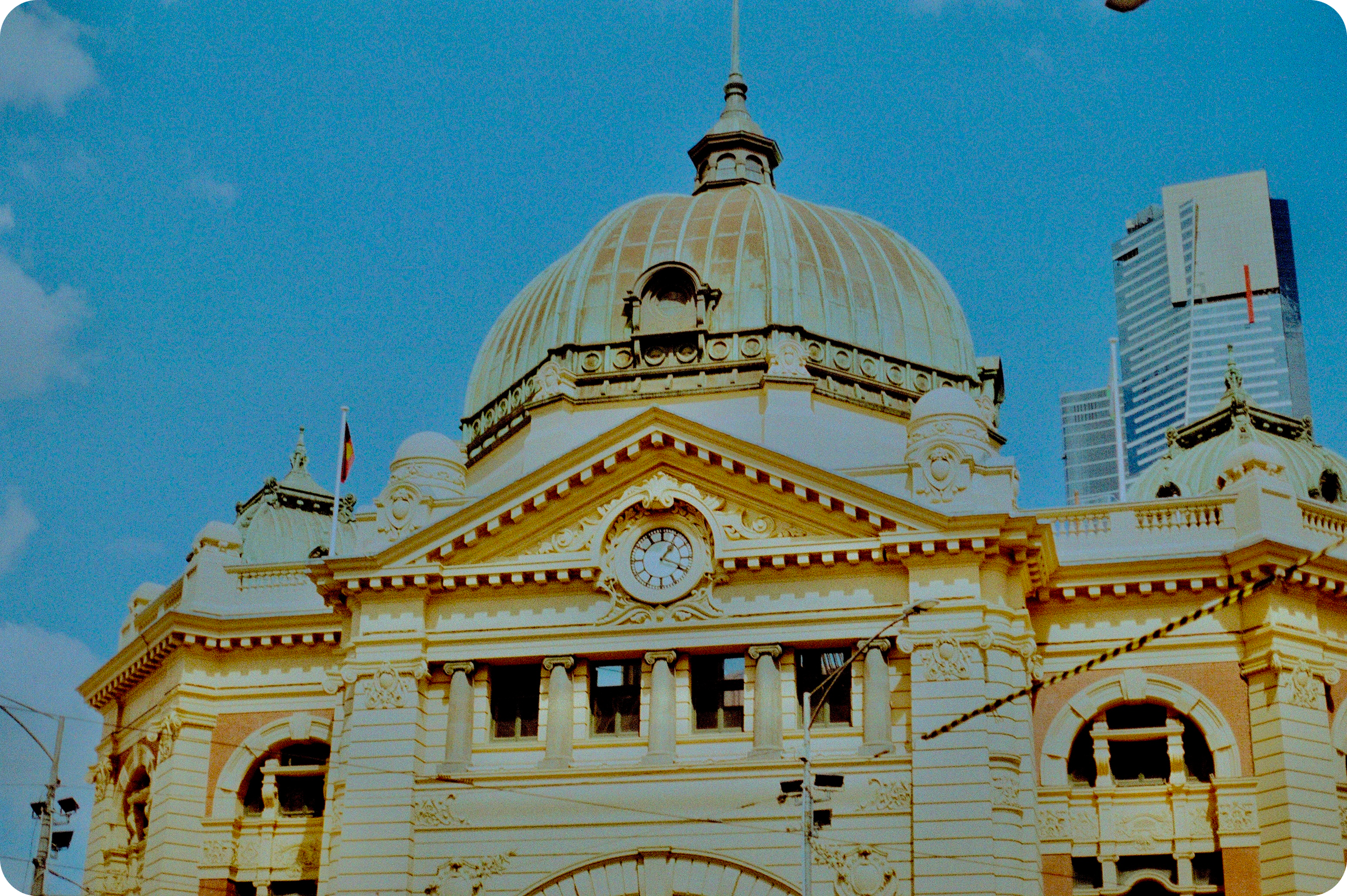 MELBOURNE AUSTRALIA: Flinders Street Station film photography by Mia James.