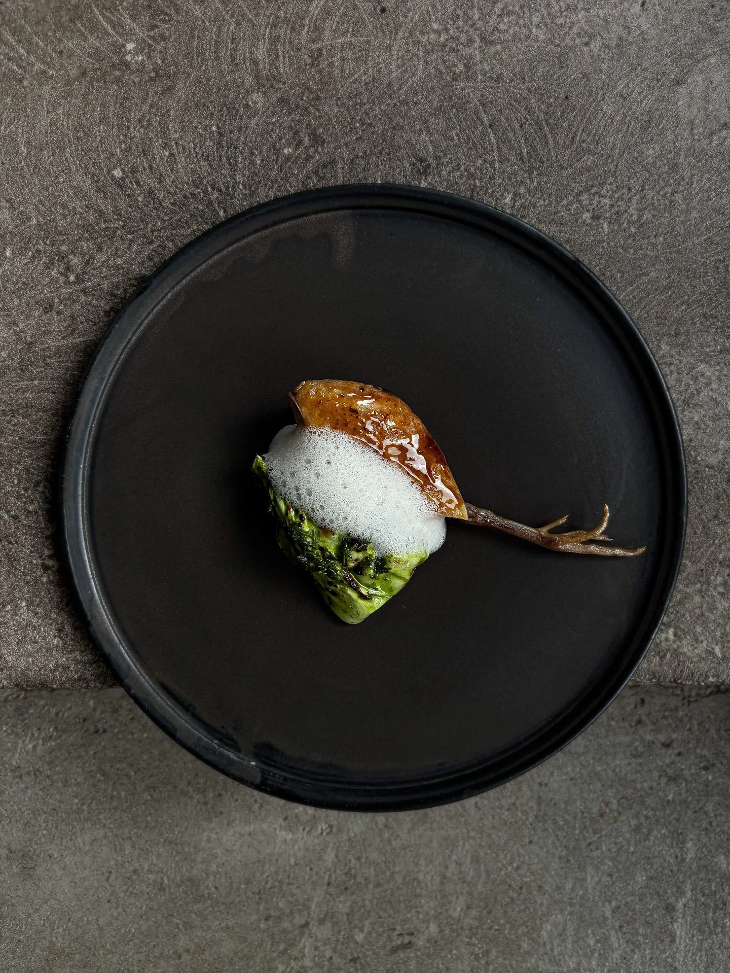 🌻 Last week of our summer menu.
Serving quail from @rosaskattladan, cabbage from Per at @walstedtsgard, a condiment of ceps &amp; a Vreta yellow pea foam.

🛑 Also: Applications open for the winter season in S&auml;len!
We&rsquo;re looking for exper