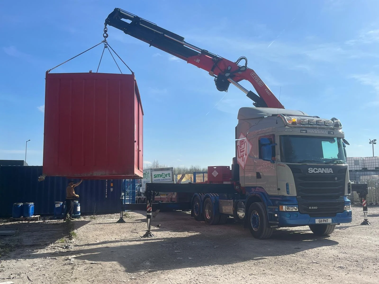 unpacking containers at the new site.jpg