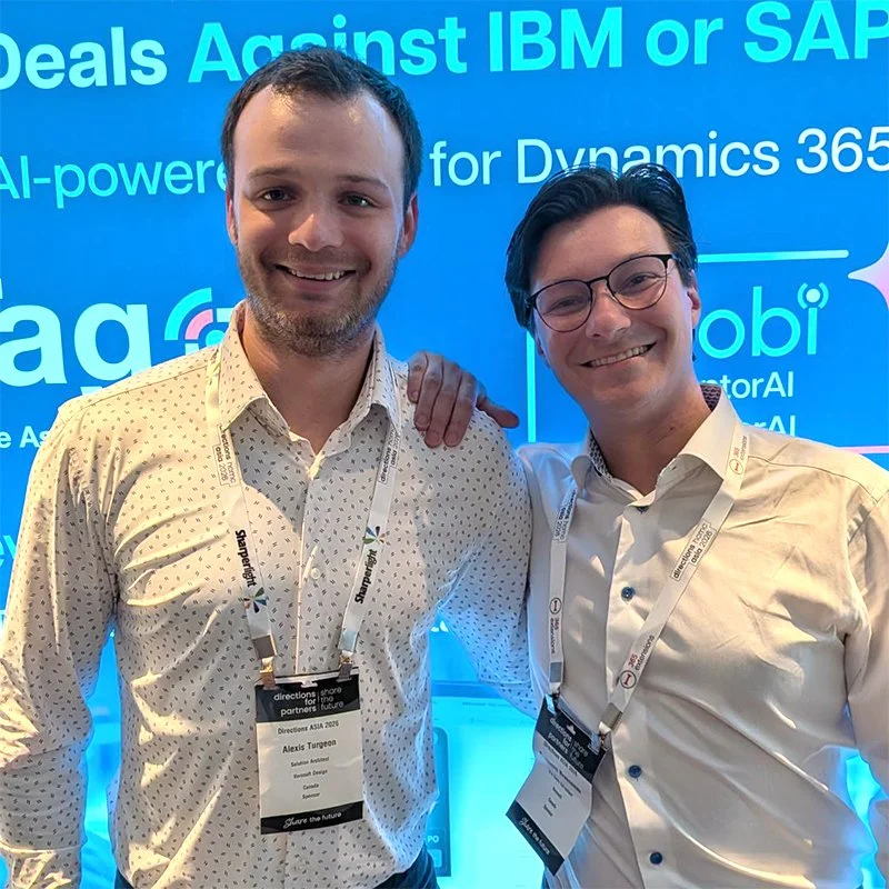 Alexis Turgeon and Benjamin Brousseau from Verosoft at Directions Asia 2026 in Ho Chi Minh City, Vietnam.